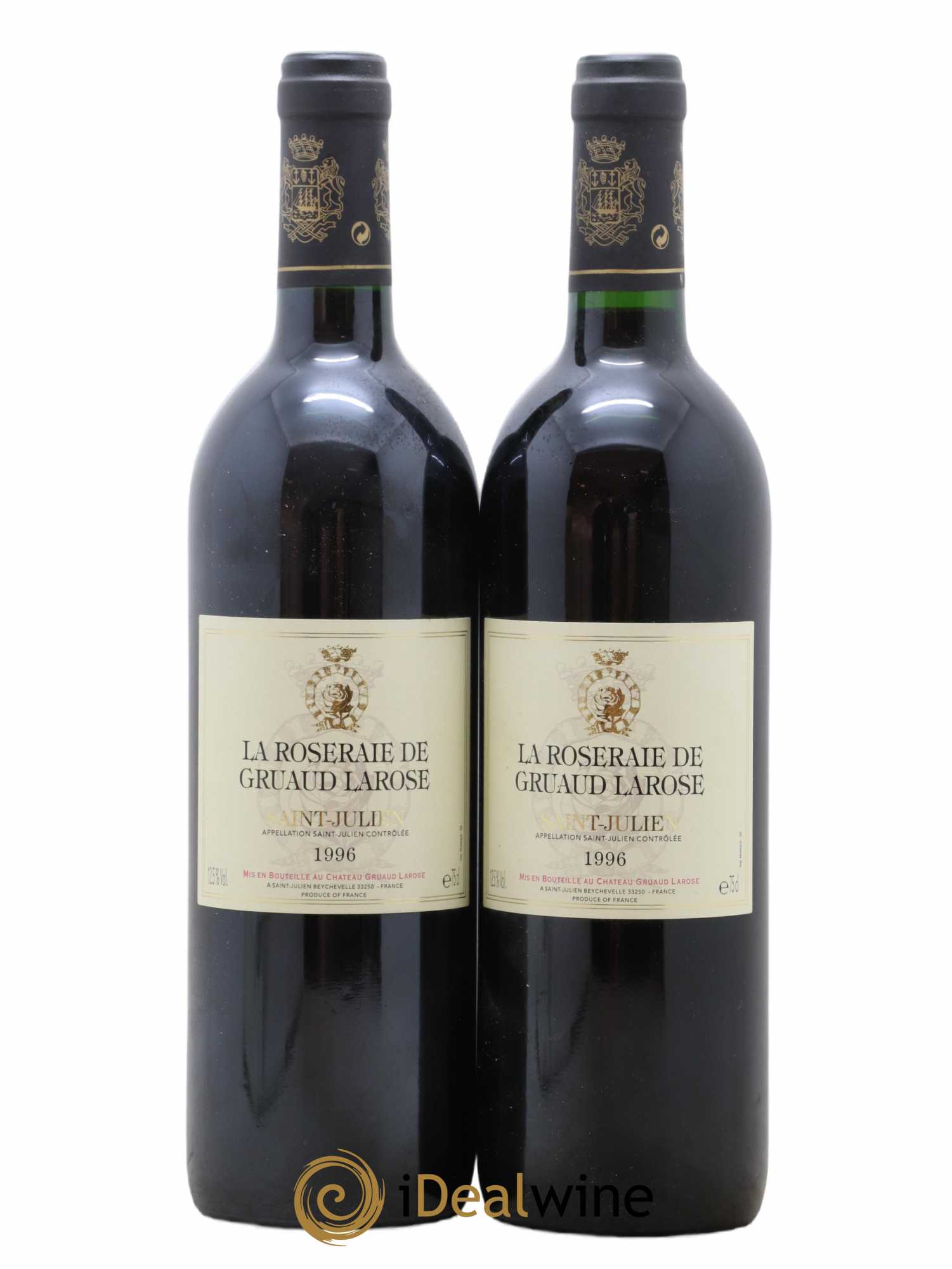 Saint-Julien Château La Roseraie de Gruaud Larose 1996 - Lot de 2 bouteilles - 0