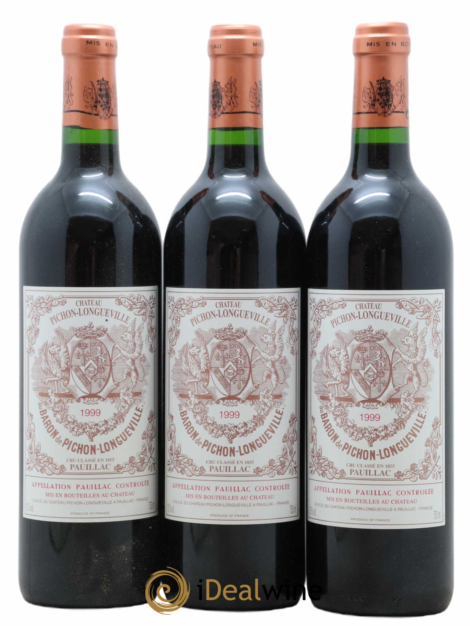 Pichon Longueville Baron 2ème Grand Cru Classé 1999 - Lot de 3 bouteilles - 0
