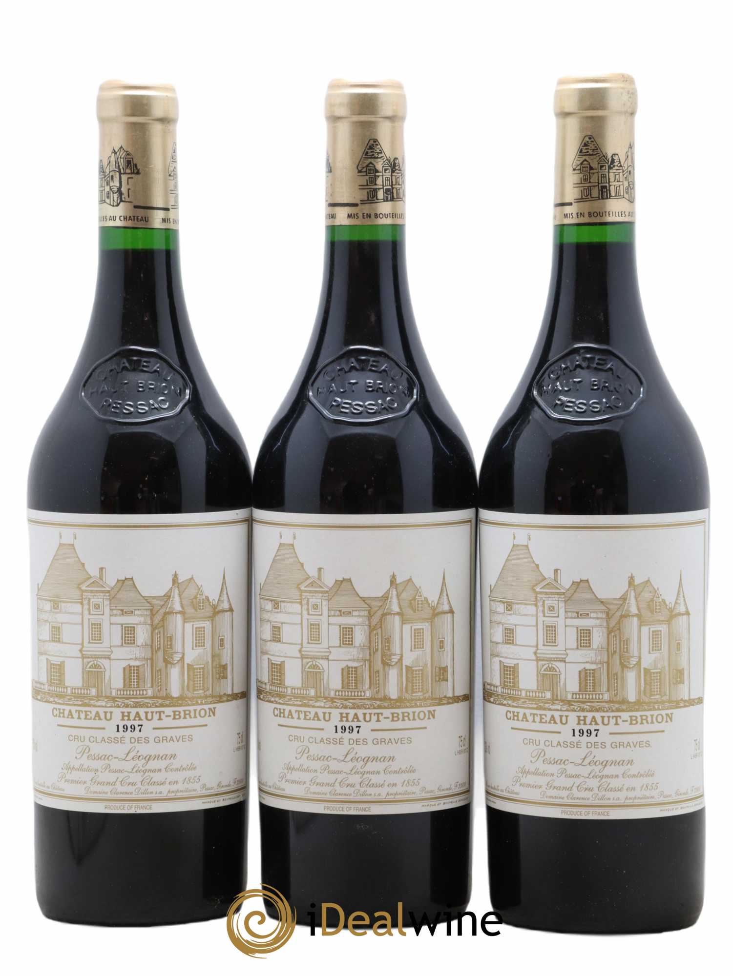 Château Haut Brion 1er Grand Cru Classé 1997 - Lot de 3 bouteilles - 0