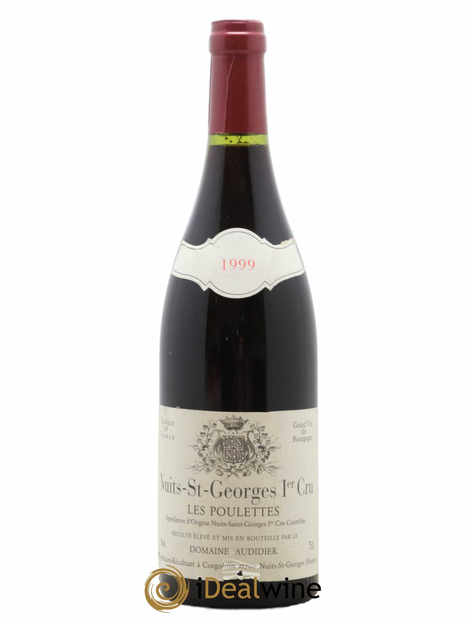 Nuits-Saint-Georges 1er Cru Les Poulettes Domaine Audidier 1999 - Lot de 1 bouteille - 0