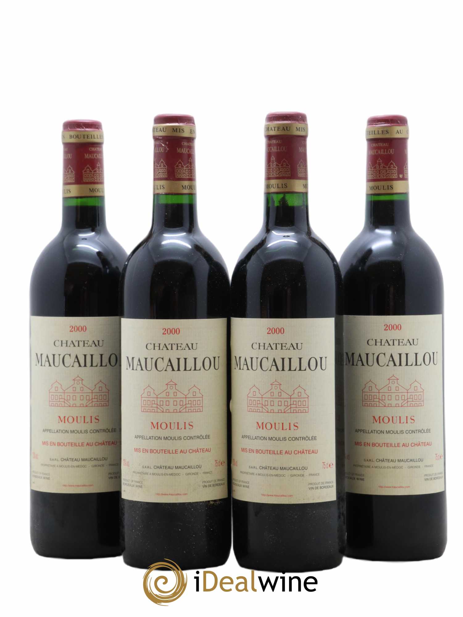 Château Maucaillou 2000 - Lot de 4 bouteilles - 0