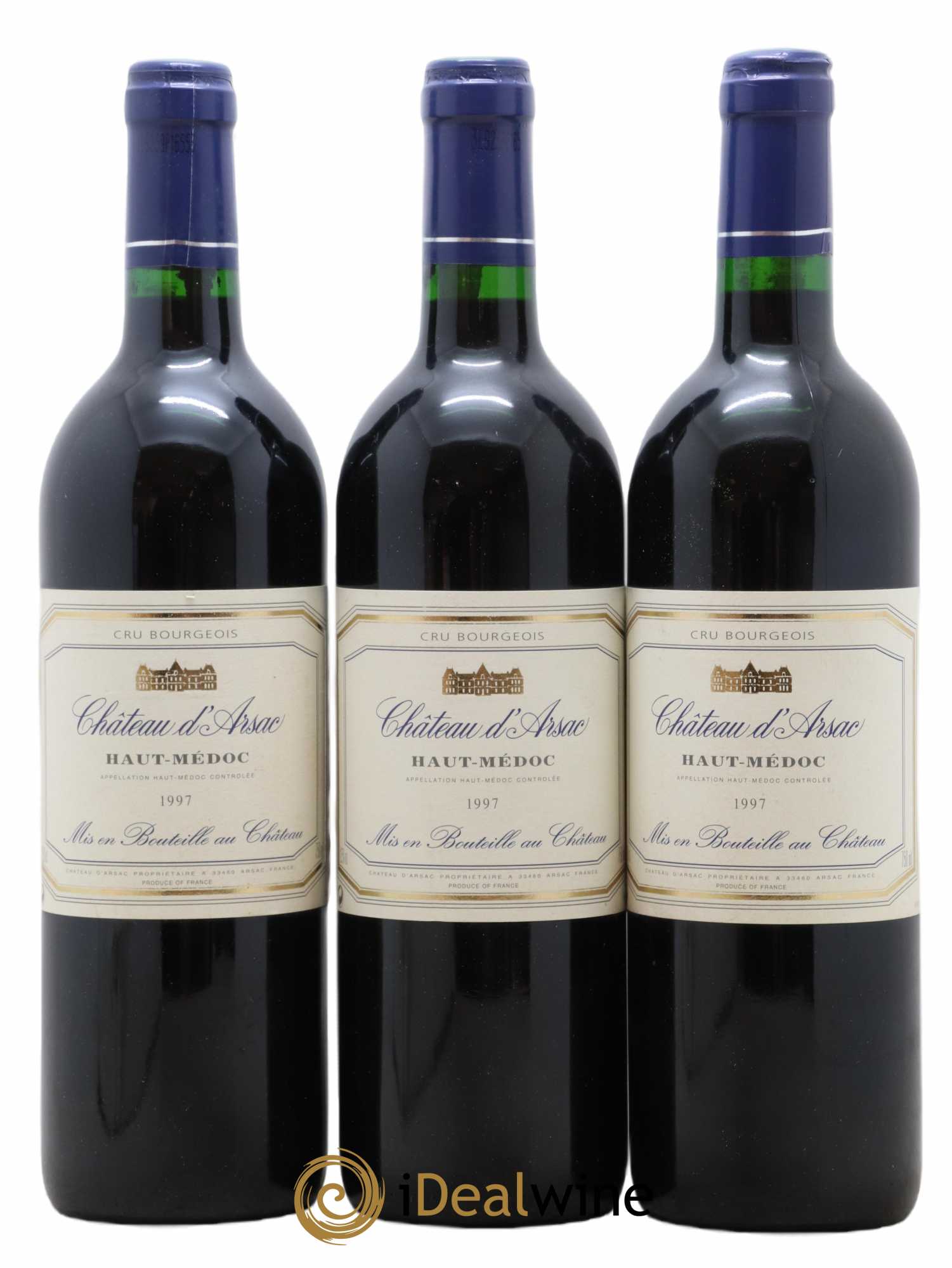 Château d' Arsac Cru Bourgeois 1997 - Lot de 3 bouteilles - 0