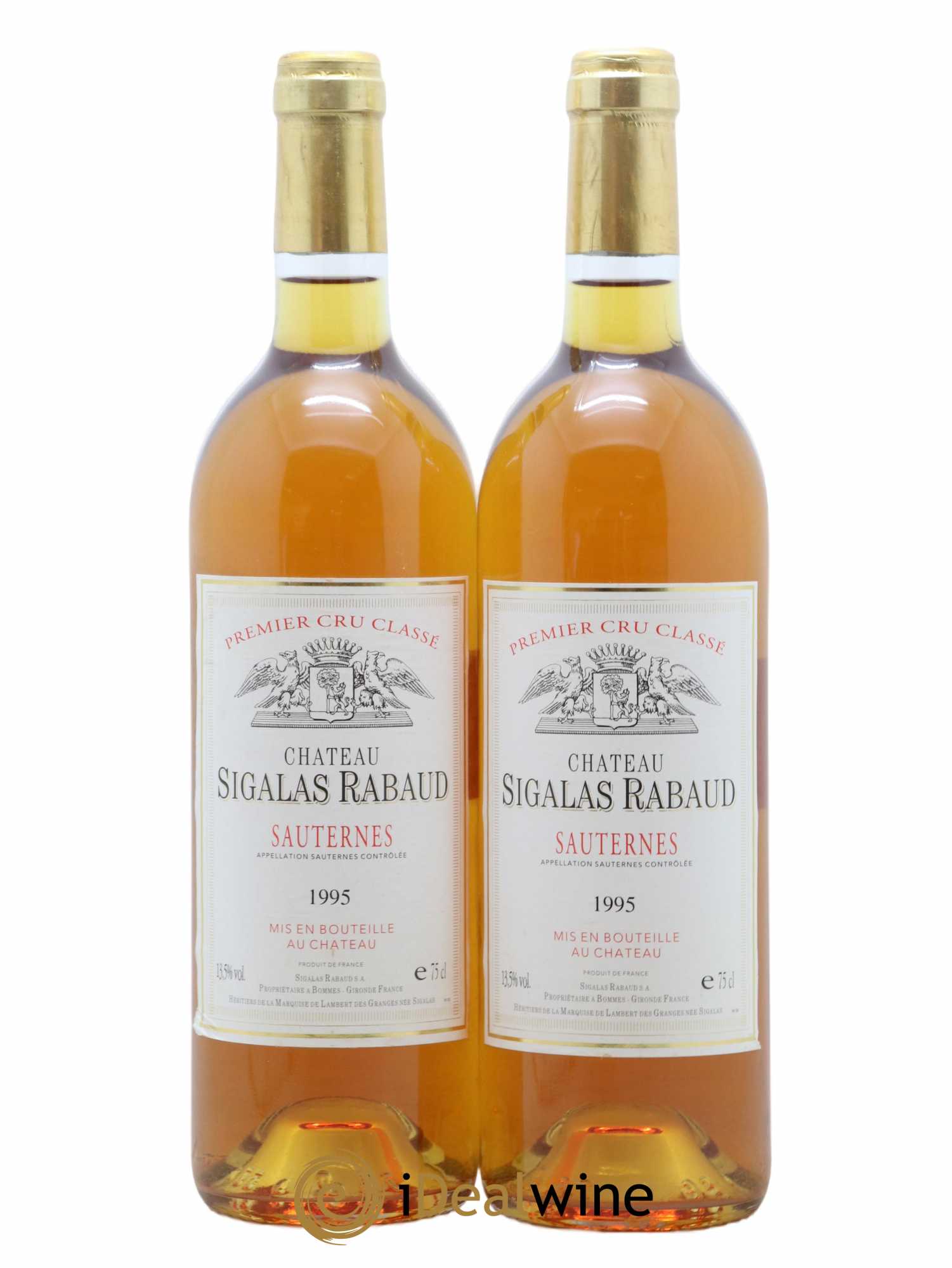 Château Sigalas Rabaud 1er Grand Cru Classé 1995 - Lotto di 2 bottiglie - 0