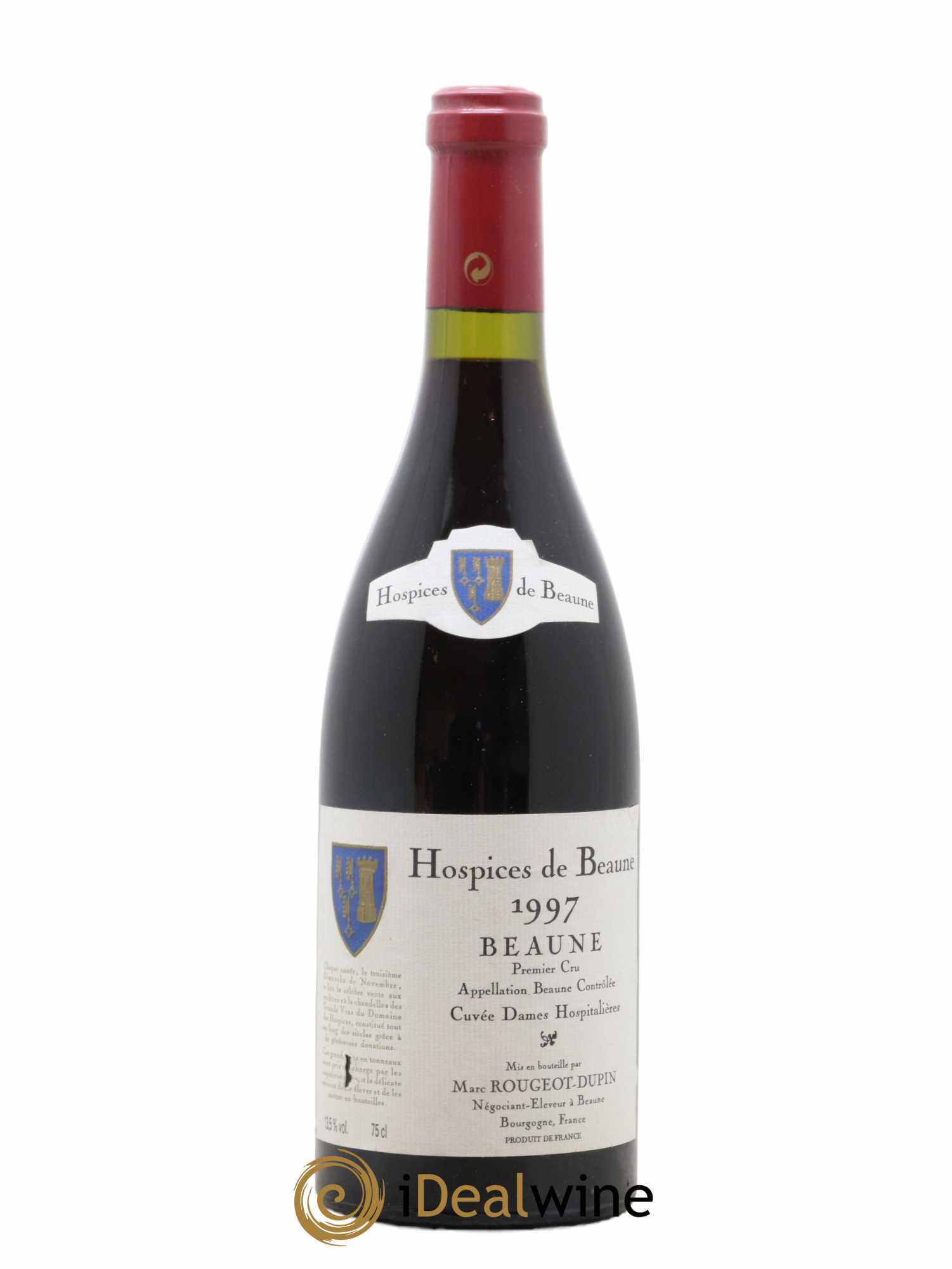 Beaune 1er Cru Cuvée Dames Hospitalières Hospices de Beaune Rougeot Dupin 1997 - Lot de 1 bouteille - 0