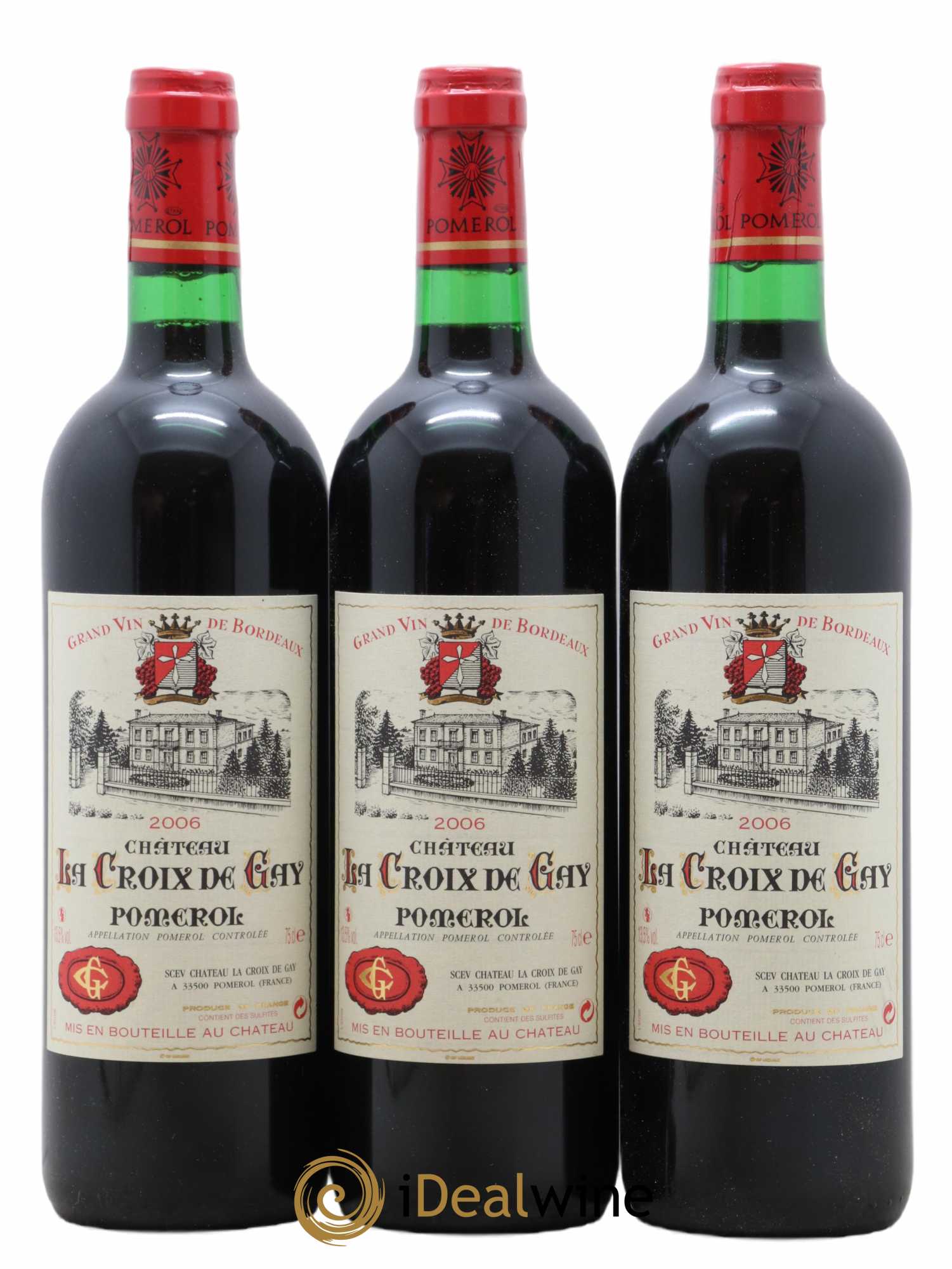 Château la Croix de Gay 2006 - Lot de 3 bouteilles - 0