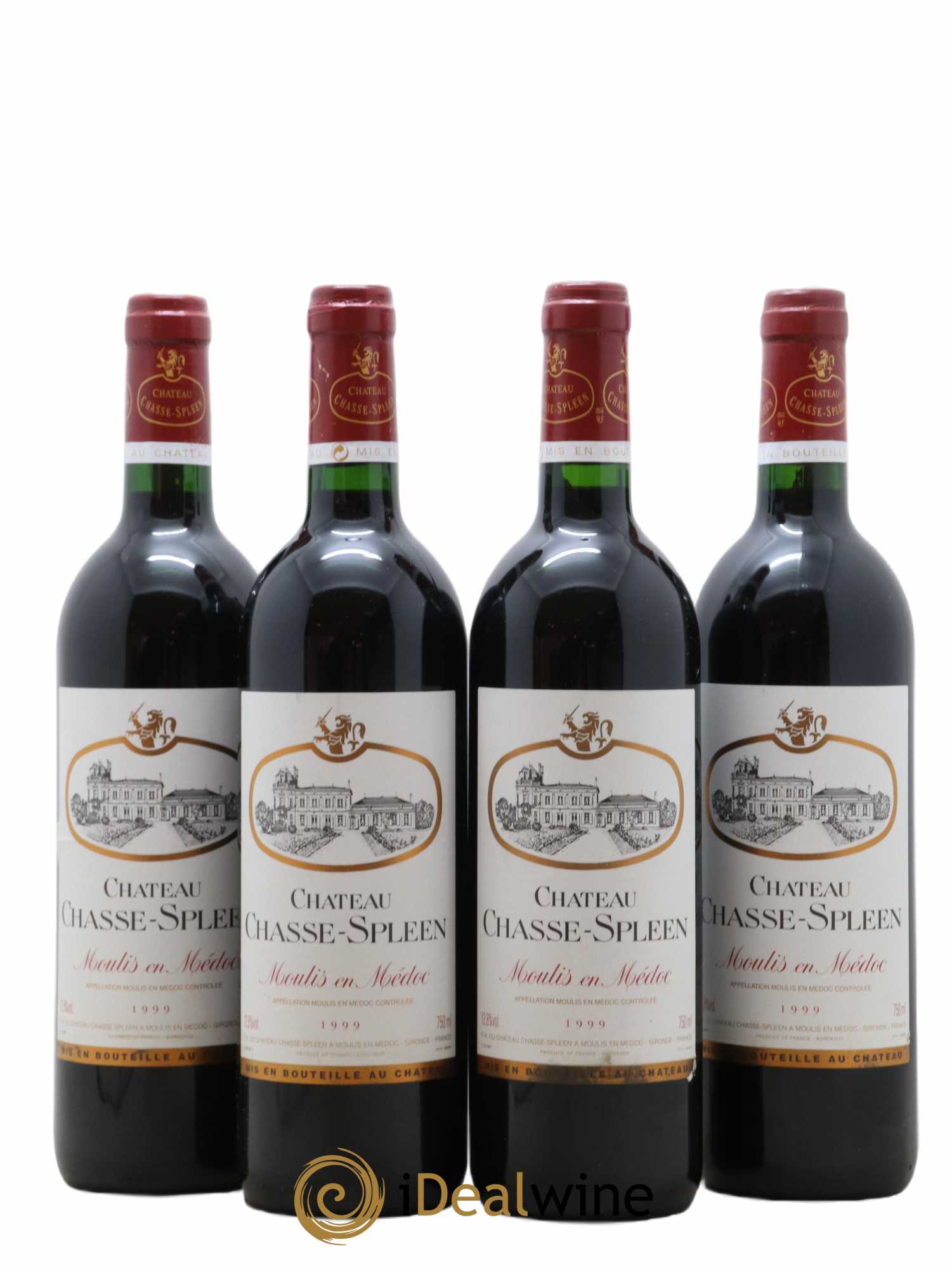 Château Chasse Spleen 1999 - Lot de 4 bouteilles - 0