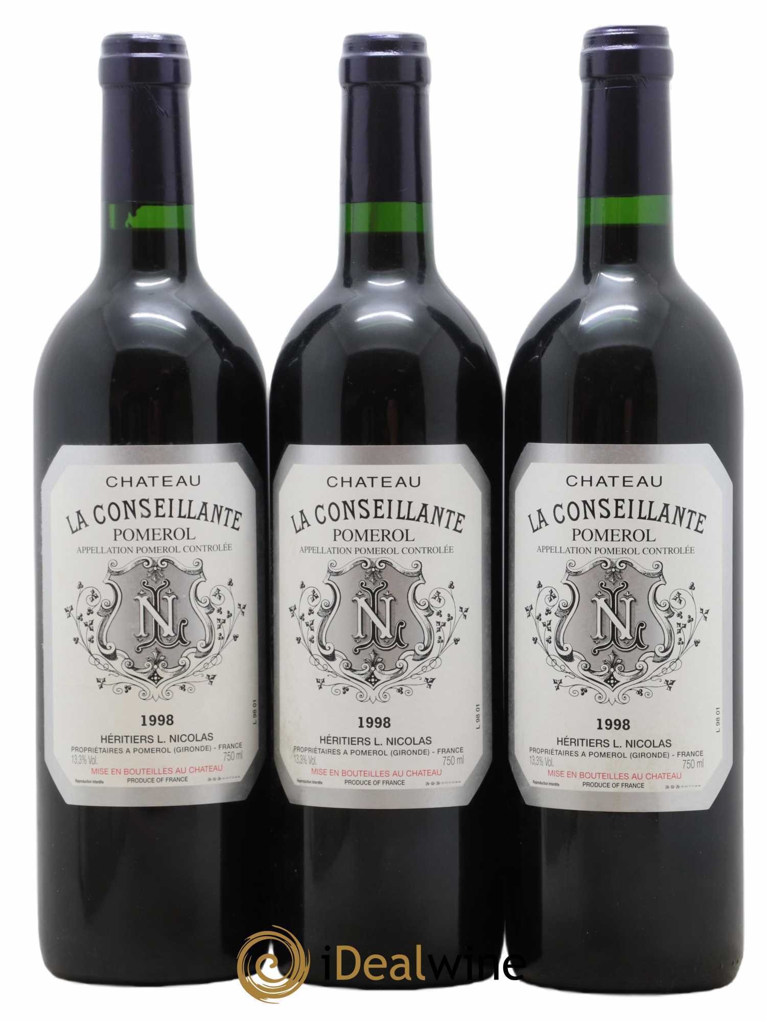 Château la Conseillante 1998 - Lot de 3 bouteilles - 0