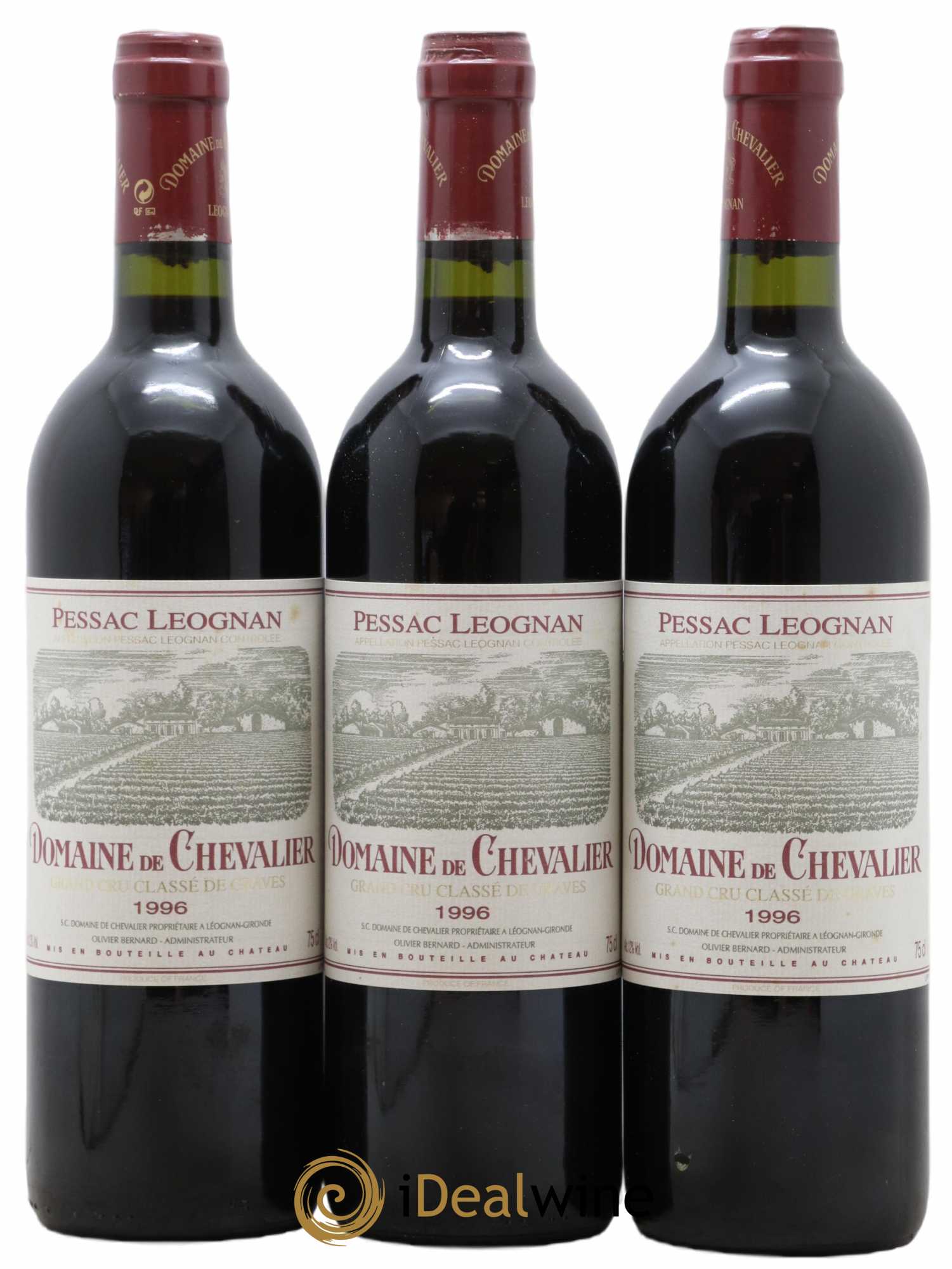 Domaine de Chevalier Cru Classé de Graves 1996 - Lot de 3 bouteilles - 0