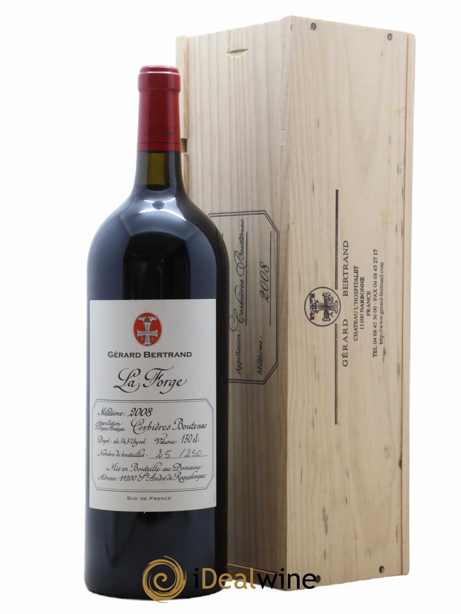 Corbières Boutenac La Forge Château L'Hospitalet Gerard Bertrand 2008 - Lot de 1 magnum - 0
