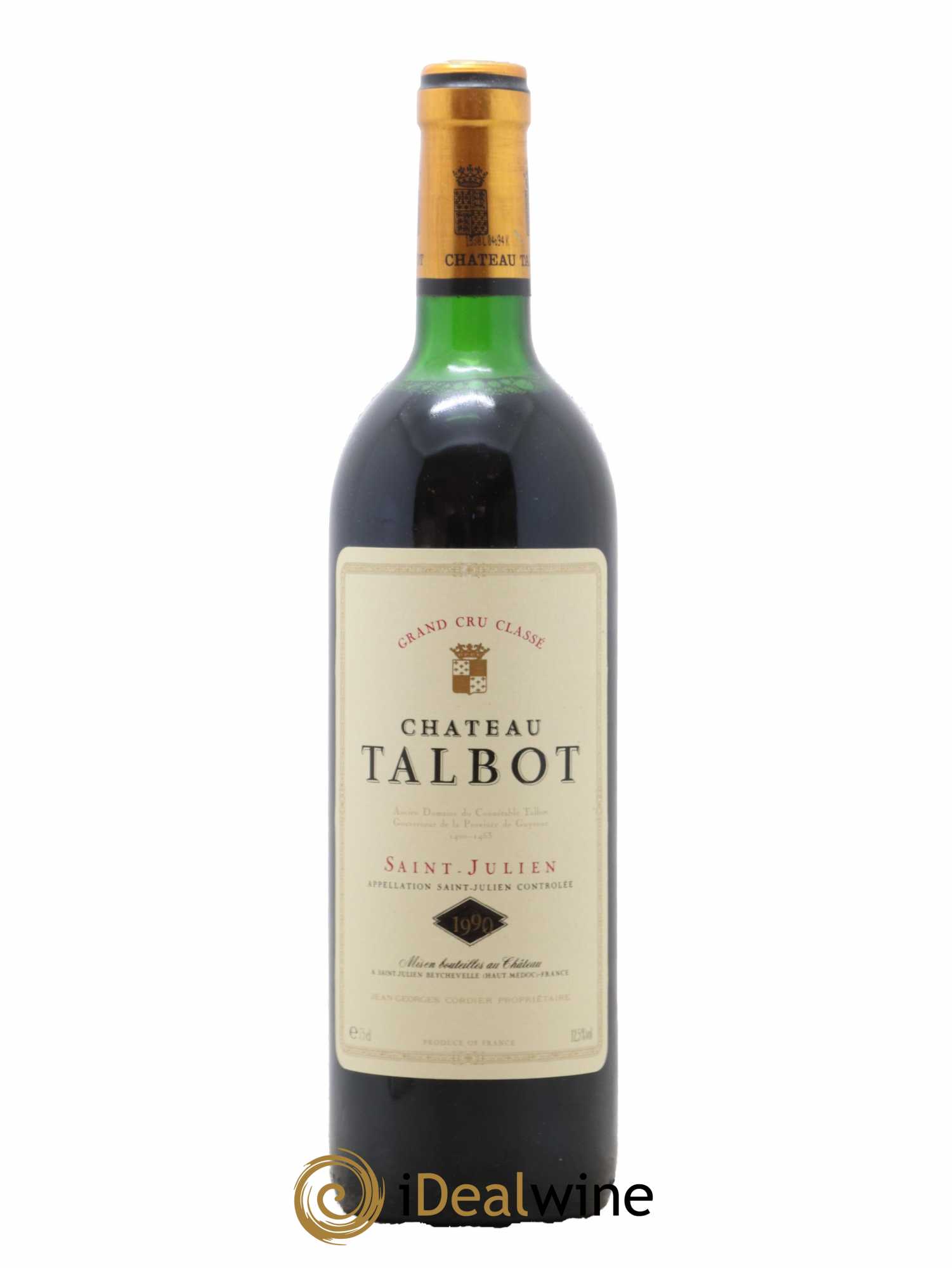 Château Talbot 4ème Grand Cru Classé 1990 - Lot de 1 bouteille - 0