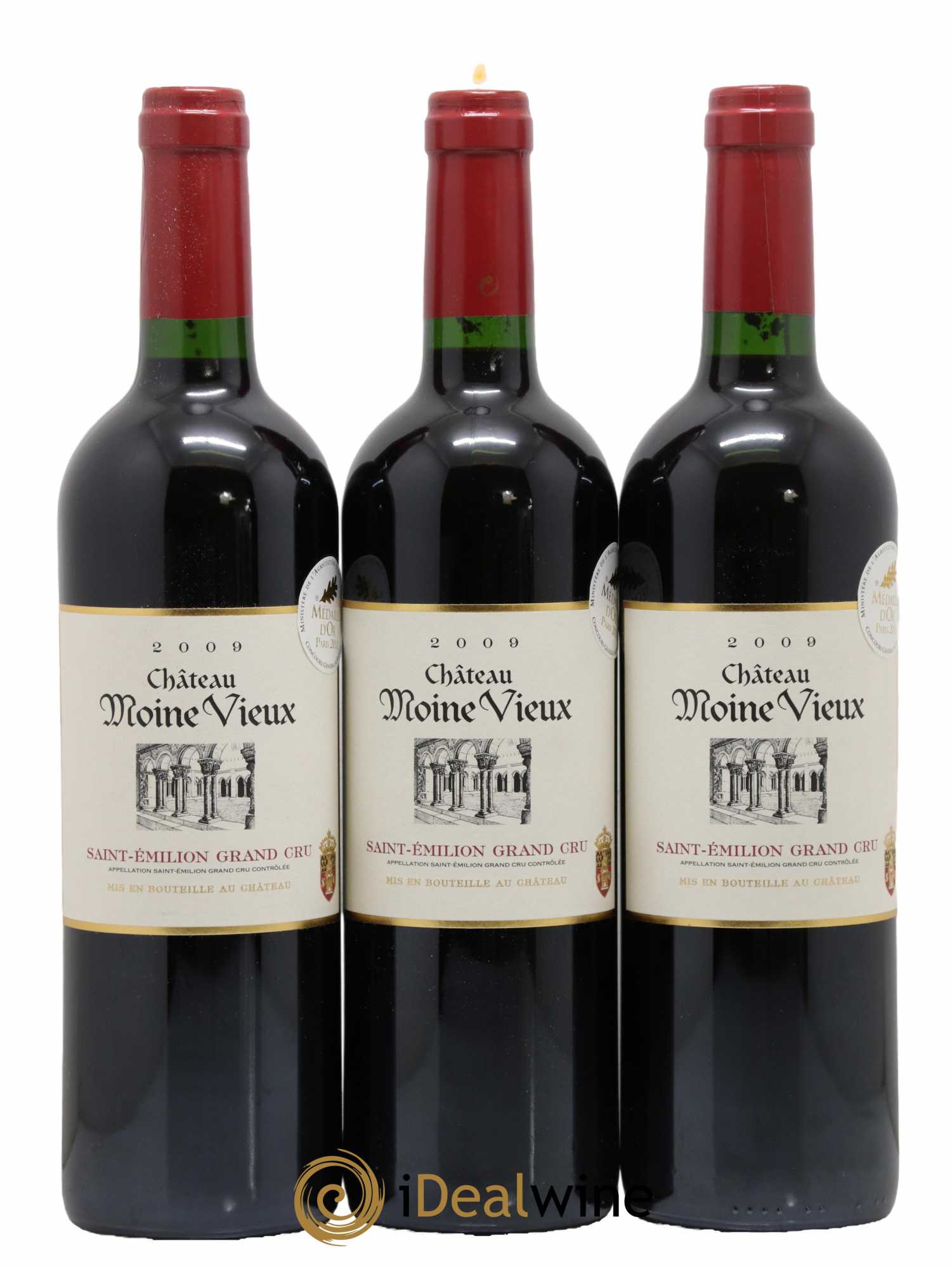 Saint-Émilion Grand Cru Château Moine Vieux 2009 - Lot de 3 bouteilles - 0