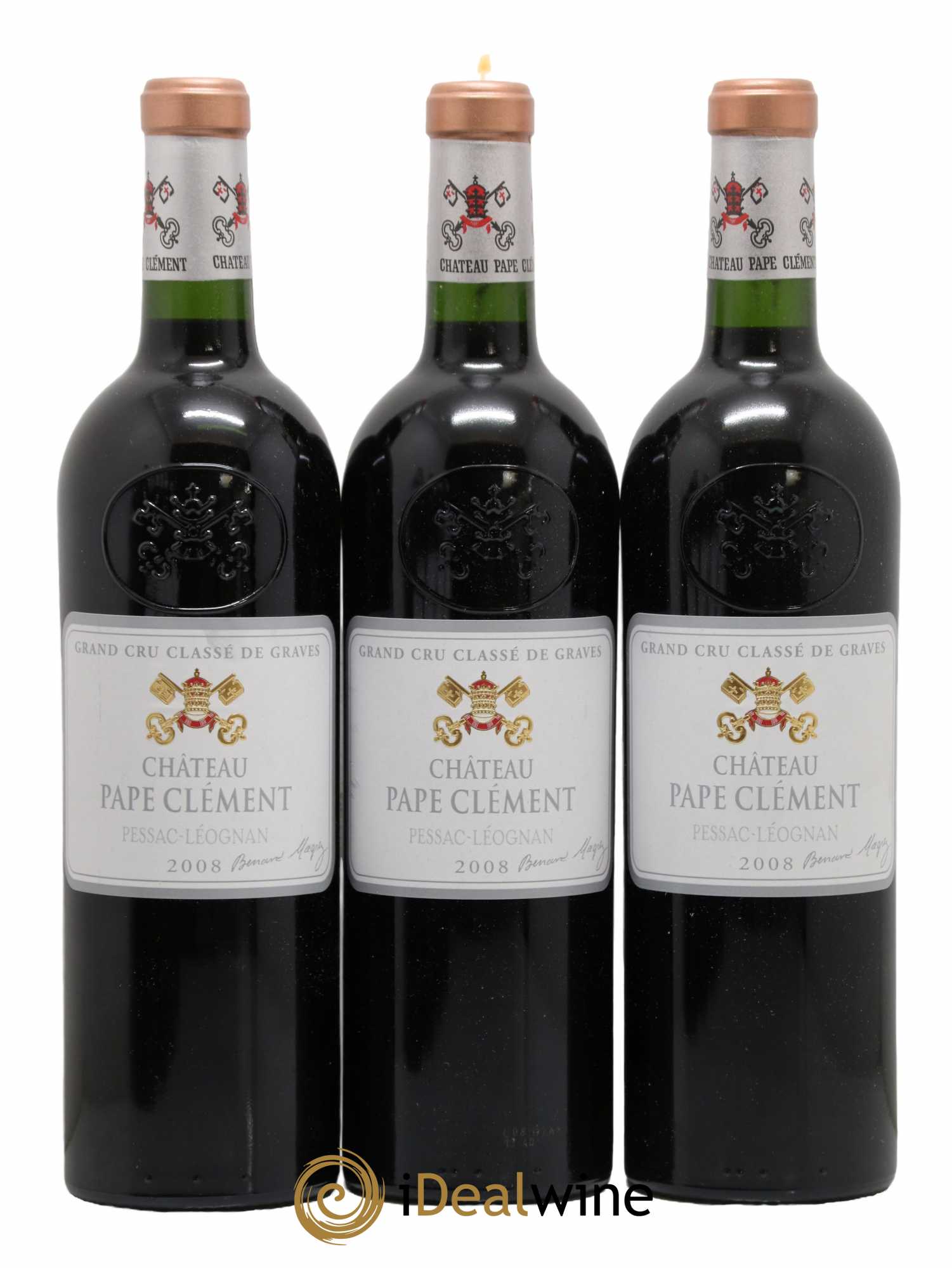 Château Pape Clément Cru Classé de Graves 2008 - Lot de 3 bouteilles - 0