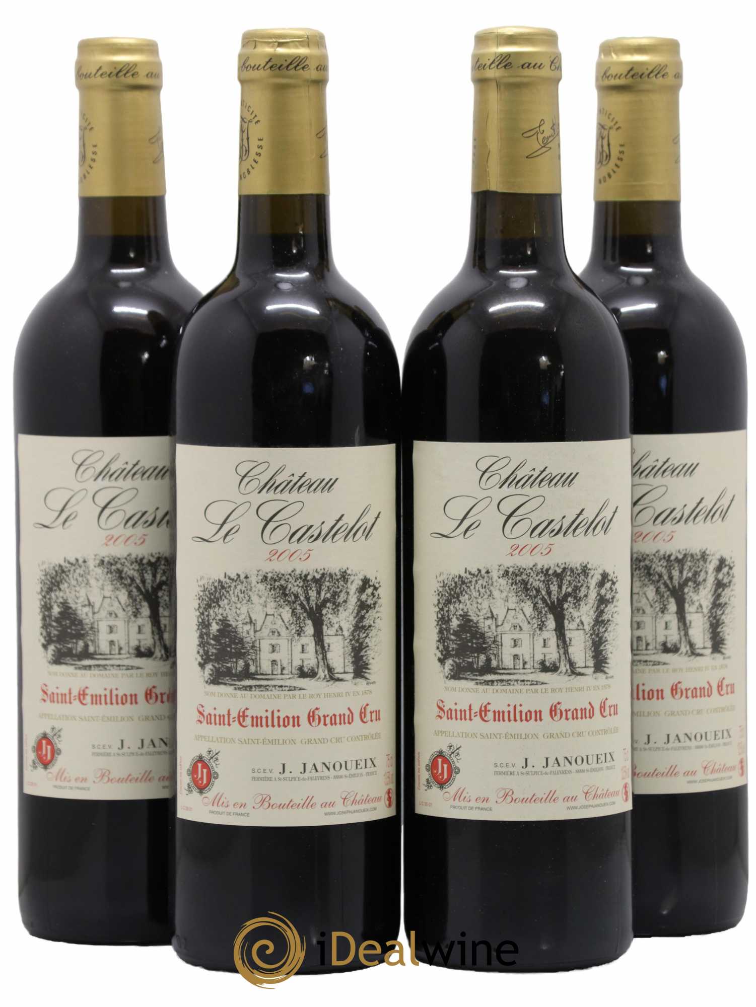 Château le Castélot 2005 - Lot de 4 bouteilles - 0