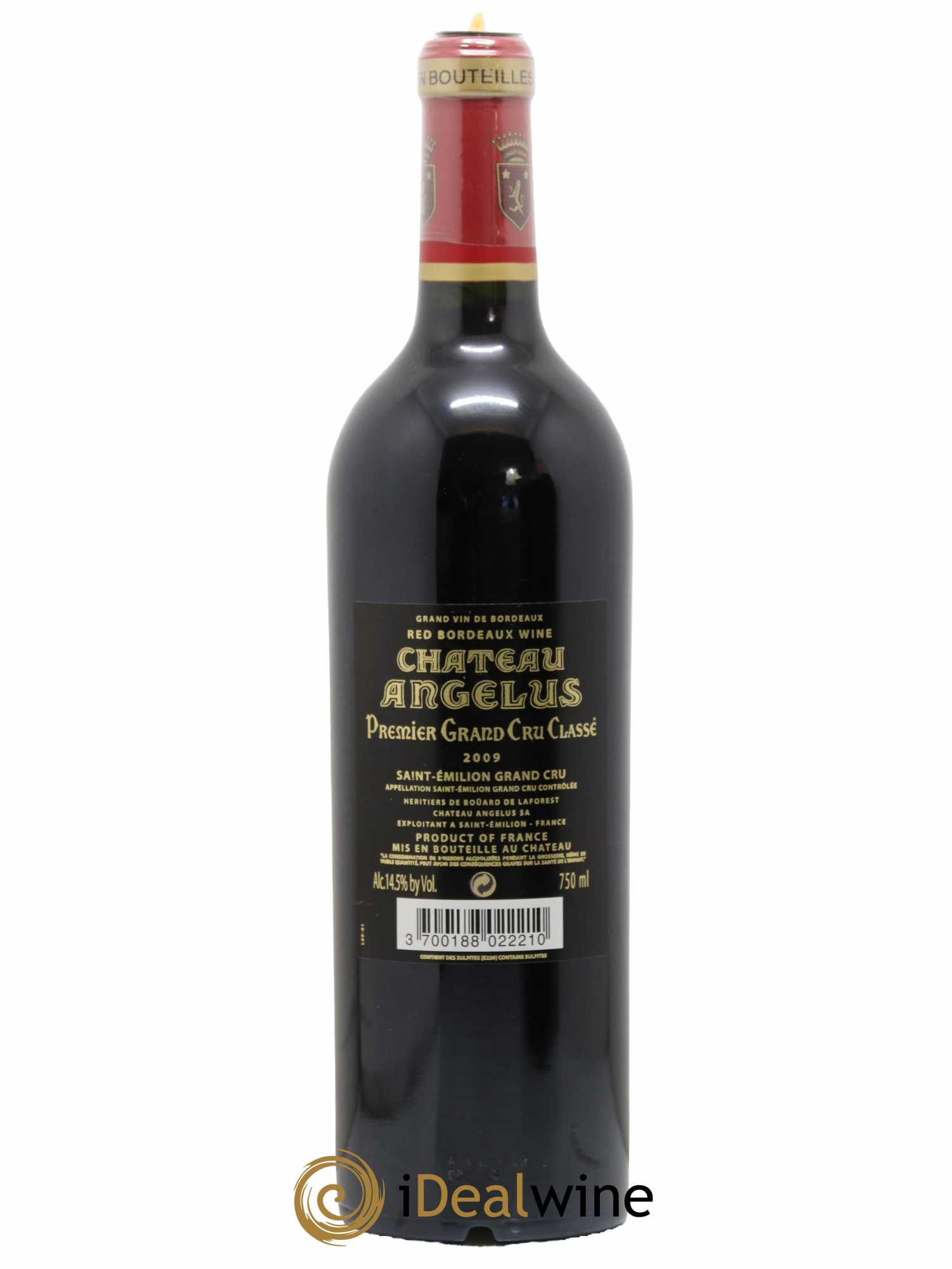 Château Angélus 1er Grand Cru Classé A 2009 - Lot de 1 bouteille - 1