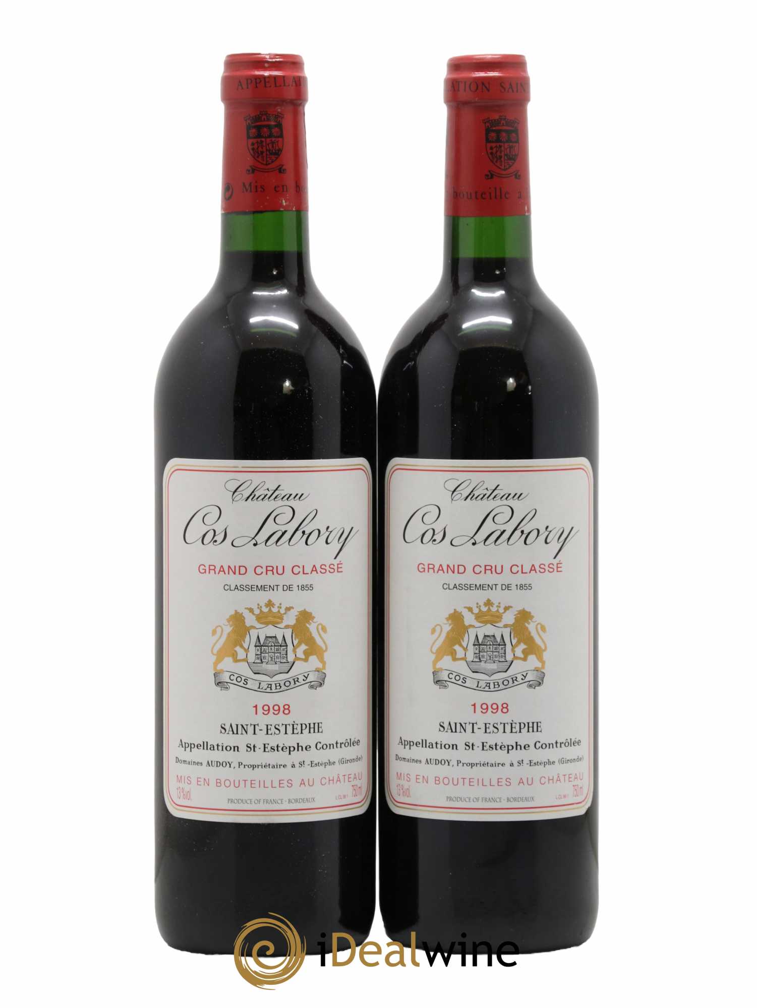 Château Cos Labory 5ème Grand Cru Classé 1998 - Lot de 2 bouteilles - 0