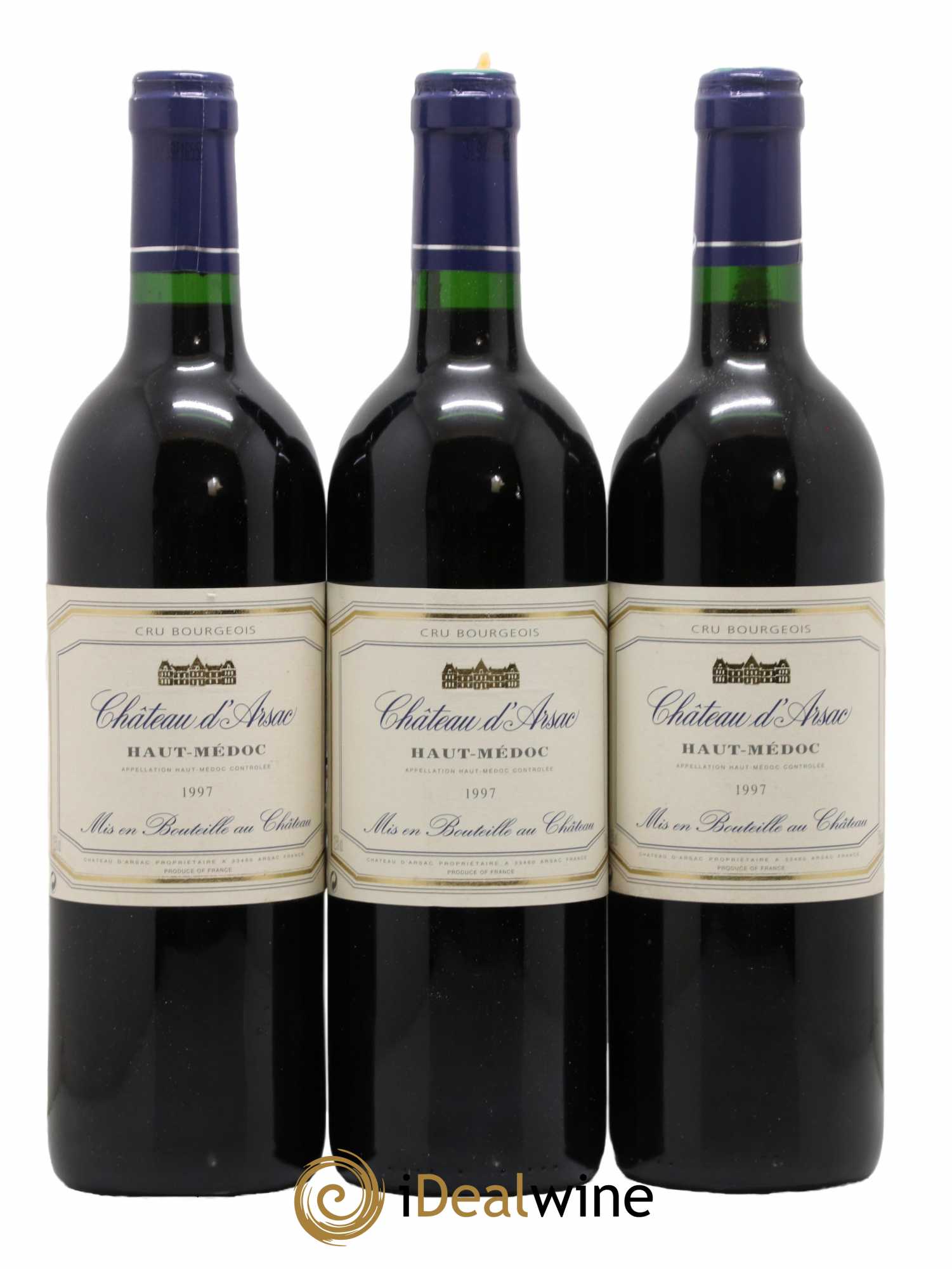 Château d' Arsac Cru Bourgeois 1997 - Lot de 3 bouteilles - 0