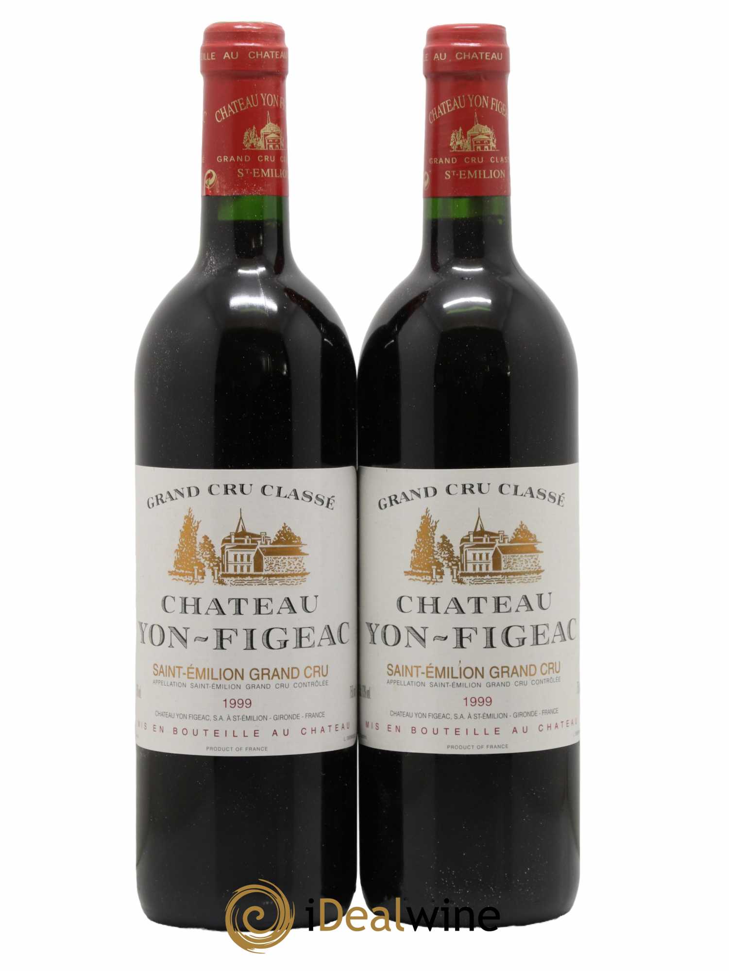 Château Yon Figeac Grand Cru Classé 1999 - Lot de 2 bouteilles - 0