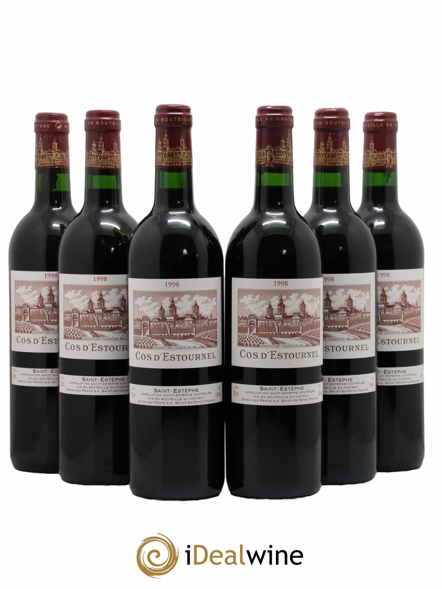 Cos d'Estournel 2ème Grand Cru Classé 1998 - Lot de 6 bouteilles - 0