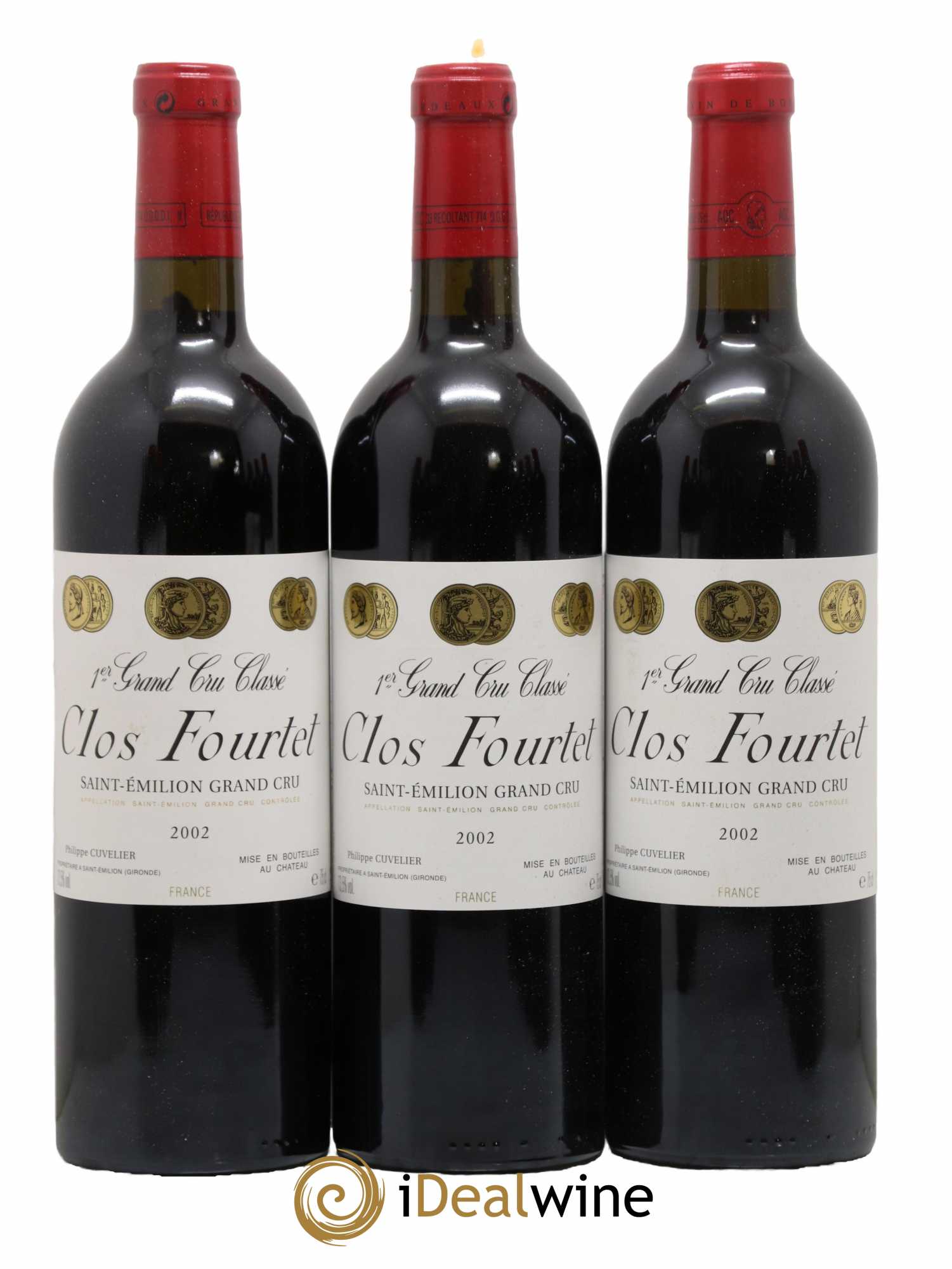 Clos Fourtet 1er Grand Cru Classé B 2002 - Lot de 3 bouteilles - 0