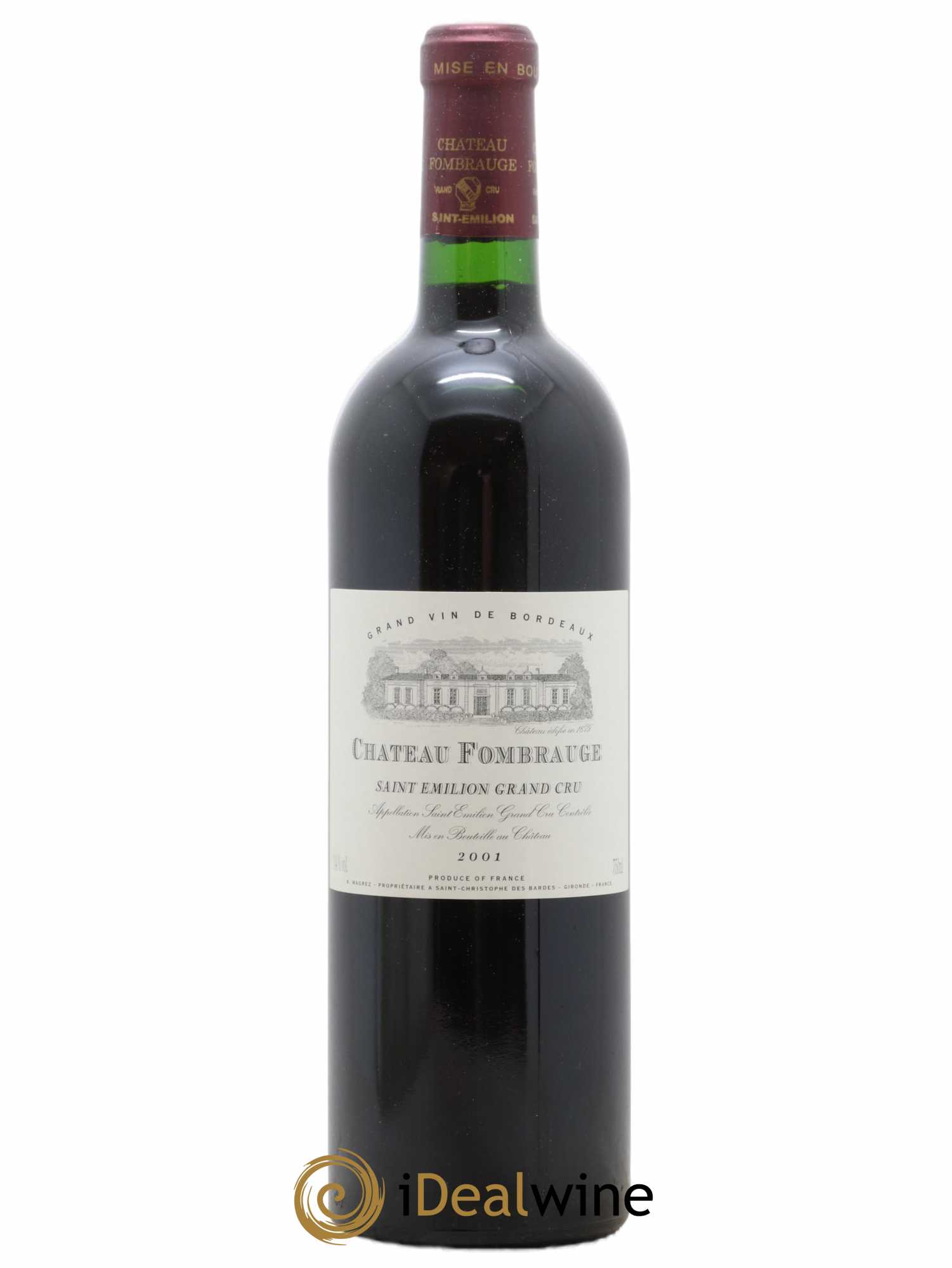 Château Fombrauge Grand Cru Classé 2001 - Lot de 1 bouteille - 0