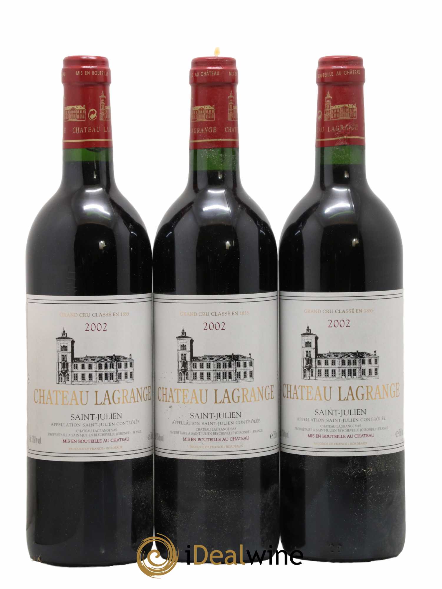 Château Lagrange 3ème Grand Cru Classé 2002 - Lot de 3 bouteilles - 0