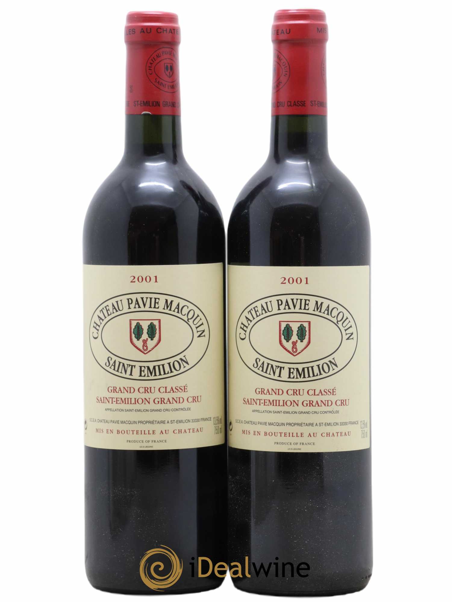 Château Pavie Macquin 1er Grand Cru Classé B 2001 - Lot de 2 bouteilles - 0