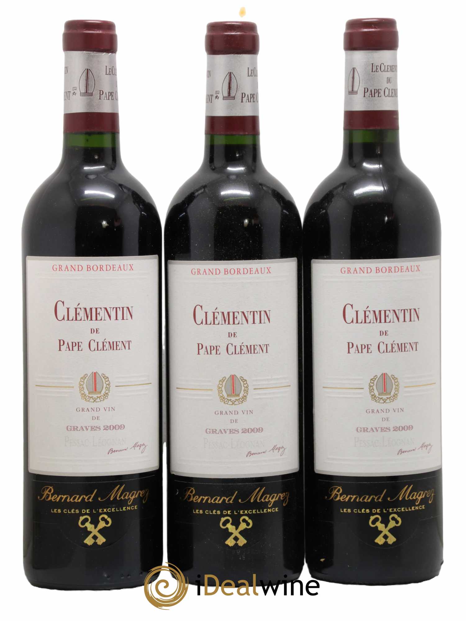 Le Clémentin de Pape Clément Second Vin 2009 - Lot de 3 bouteilles - 0