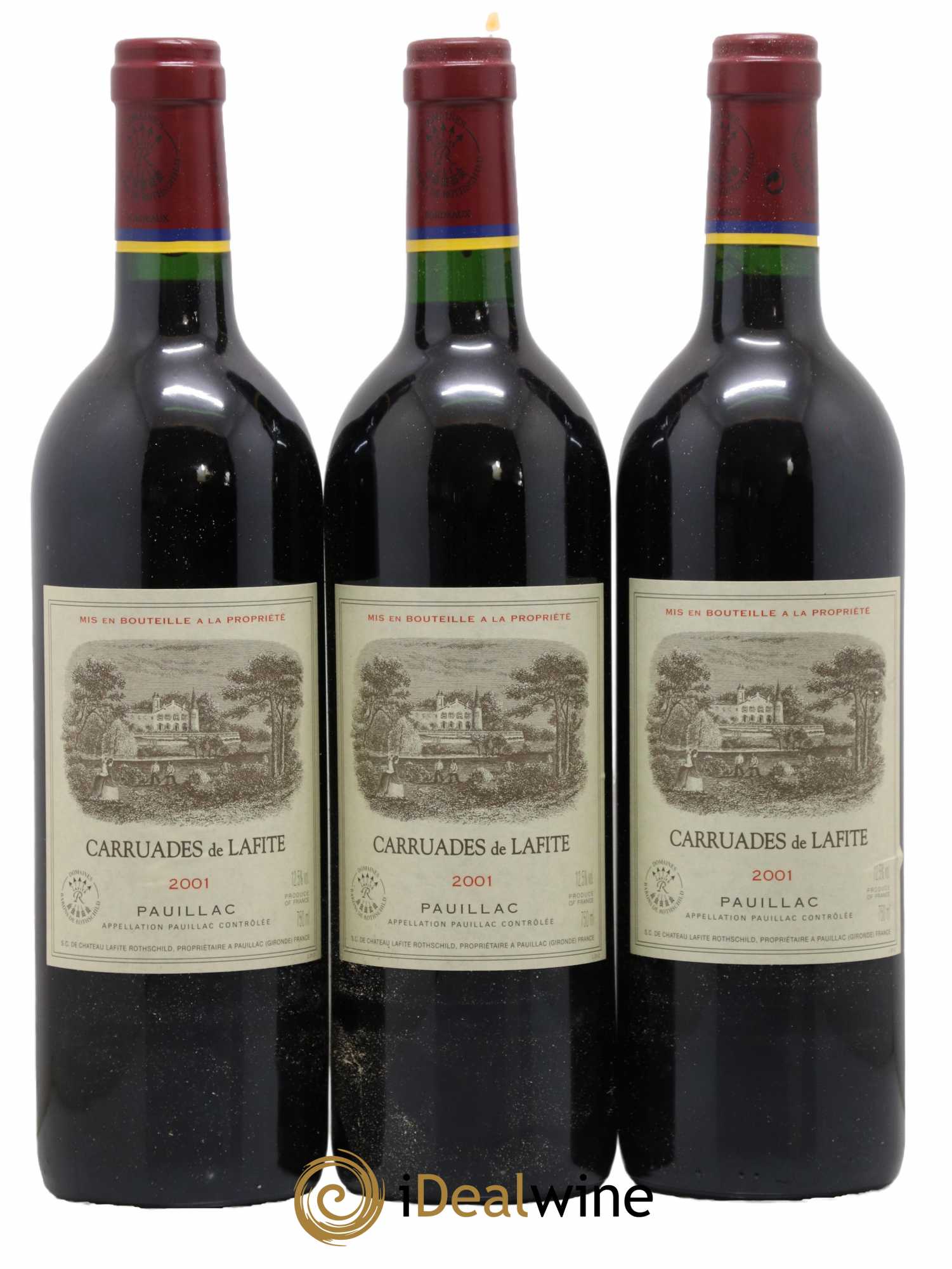 Carruades de Lafite Rothschild Second Vin 2001 - Lot de 3 bouteilles - 0