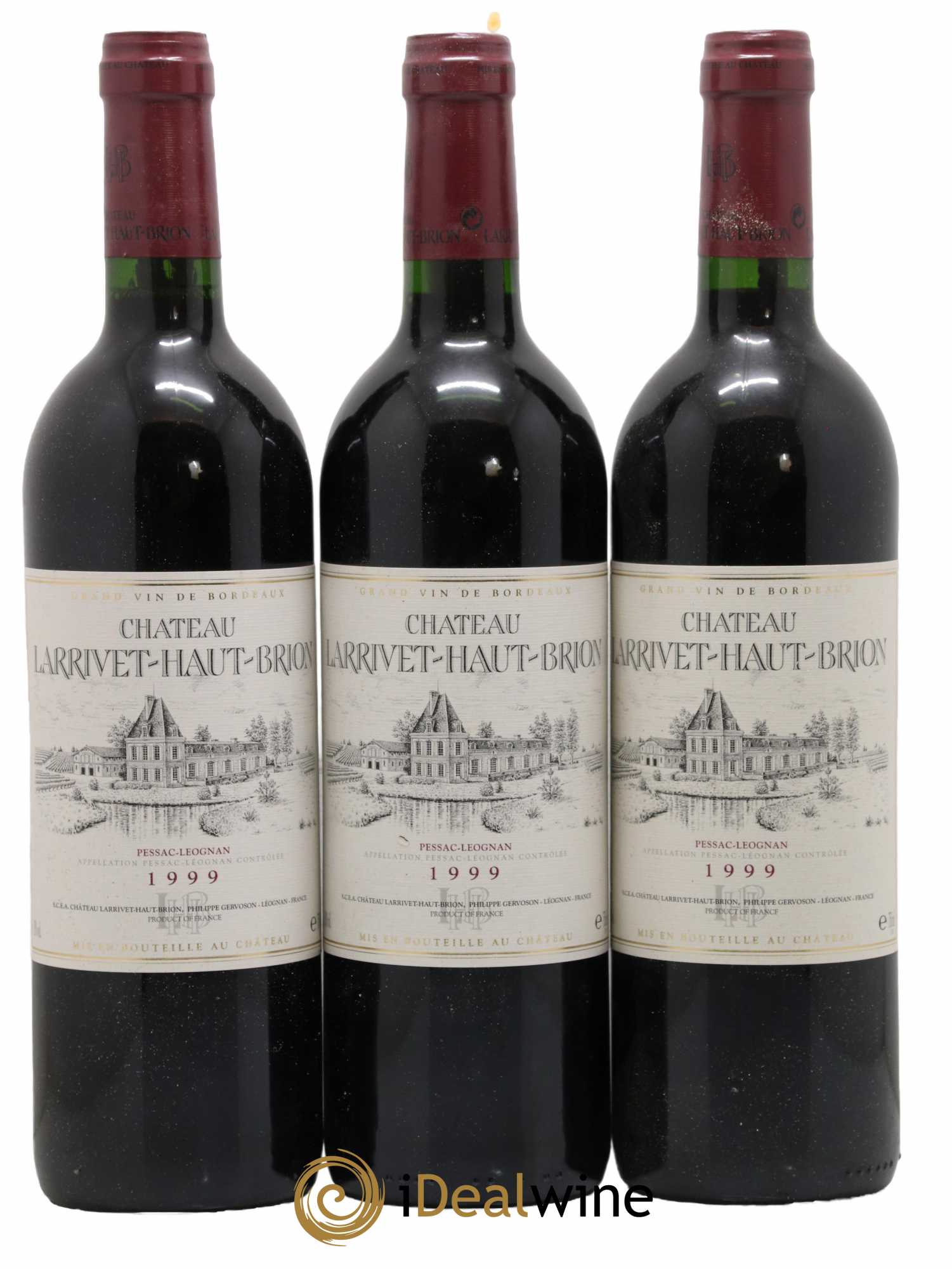 Château Larrivet Haut-Brion 1999 - Lot de 3 bouteilles - 0