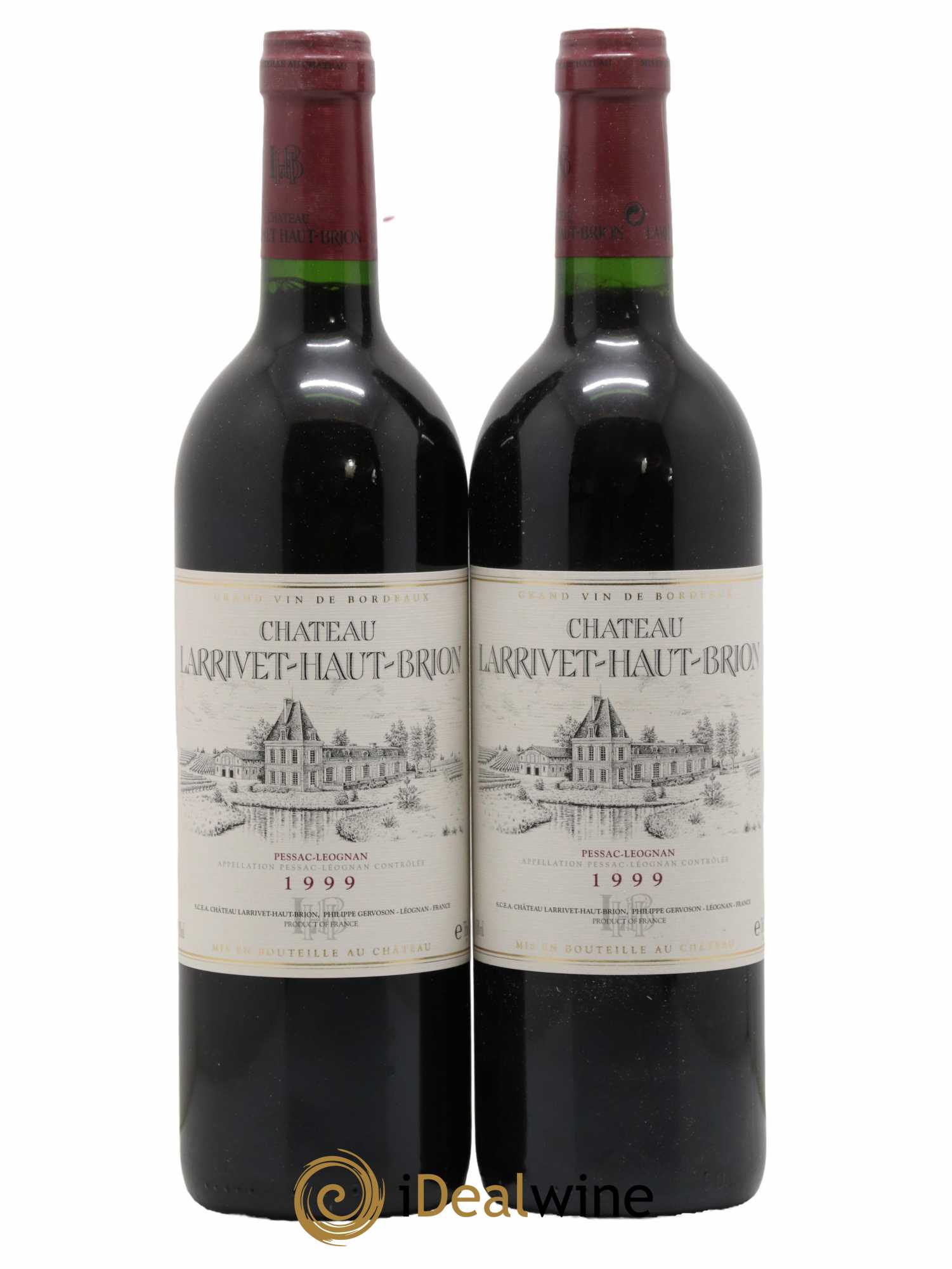 Château Larrivet Haut-Brion 1999 - Lot de 2 bouteilles - 0