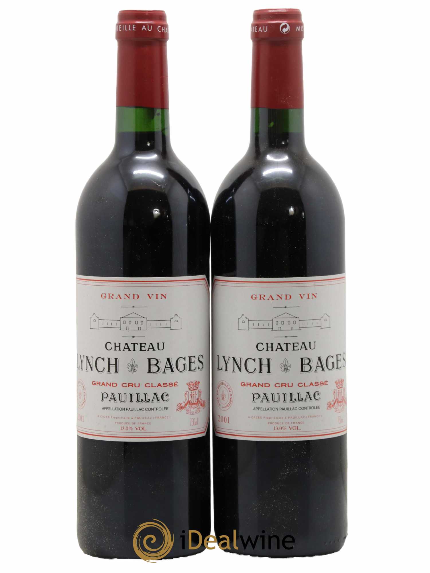 Château Lynch Bages 5ème Grand Cru Classé 2001 - Lot de 2 bouteilles - 0