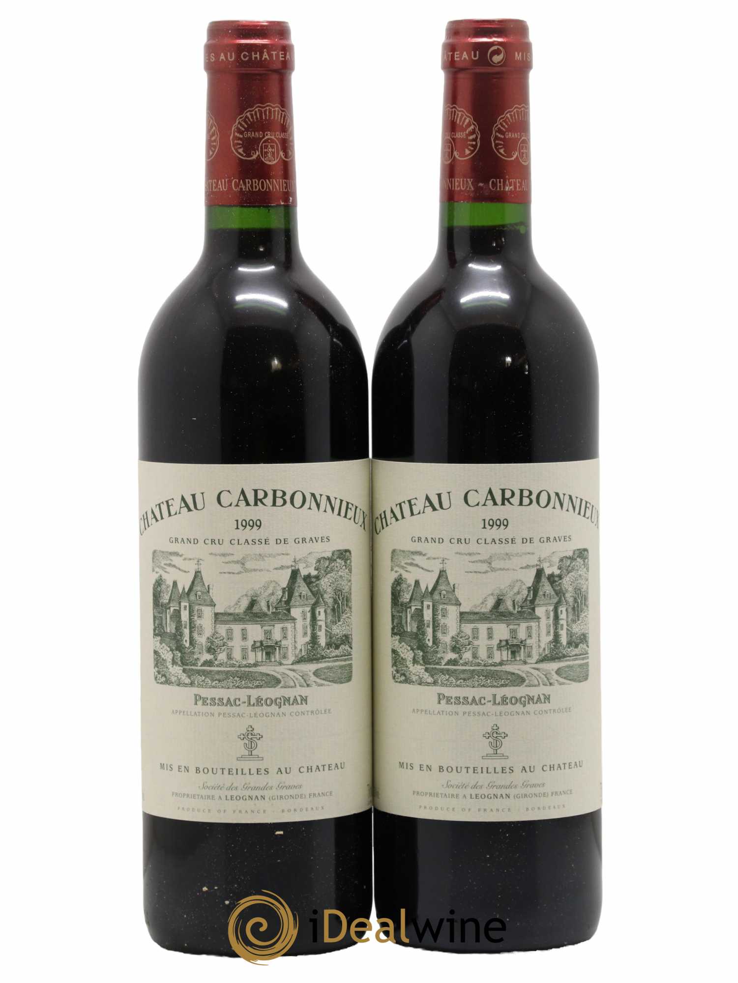 Château Carbonnieux Cru Classé de Graves 1999 - Lot de 2 bouteilles - 0