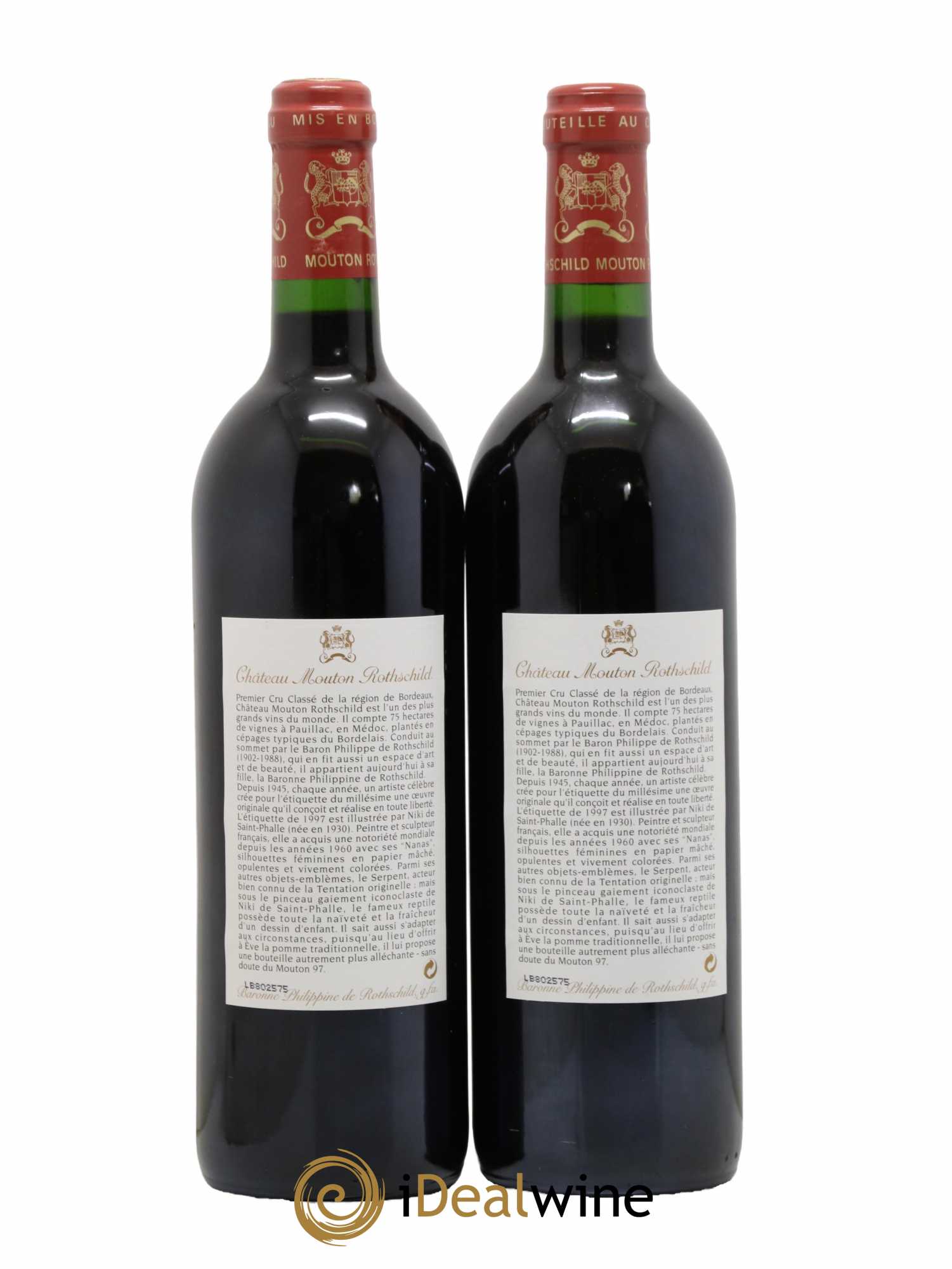 Château Mouton Rothschild 1er Grand Cru Classé 1997 - Lot de 2 bouteilles - 1