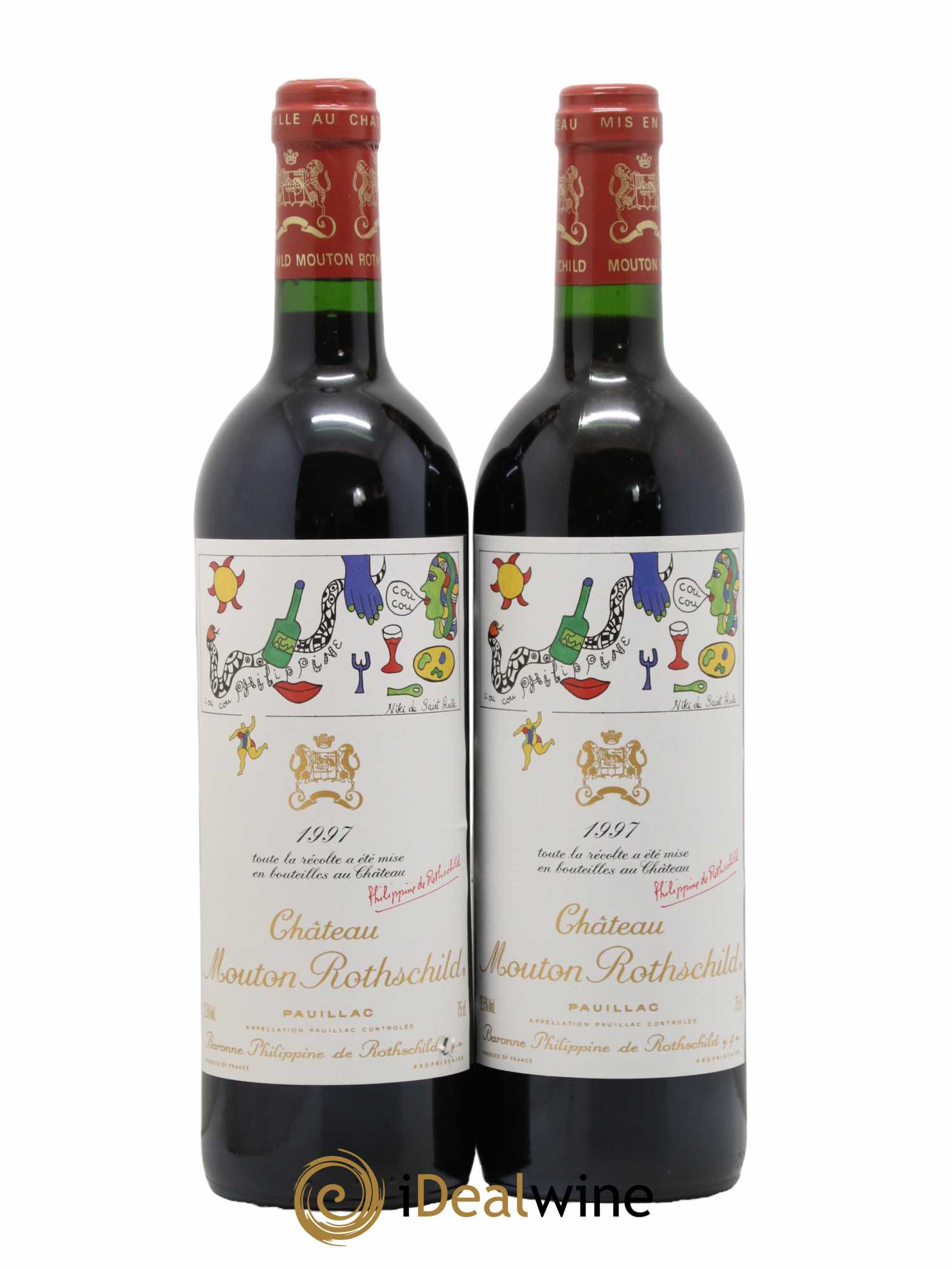 Château Mouton Rothschild 1er Grand Cru Classé 1997 - Lot de 2 bouteilles - 0