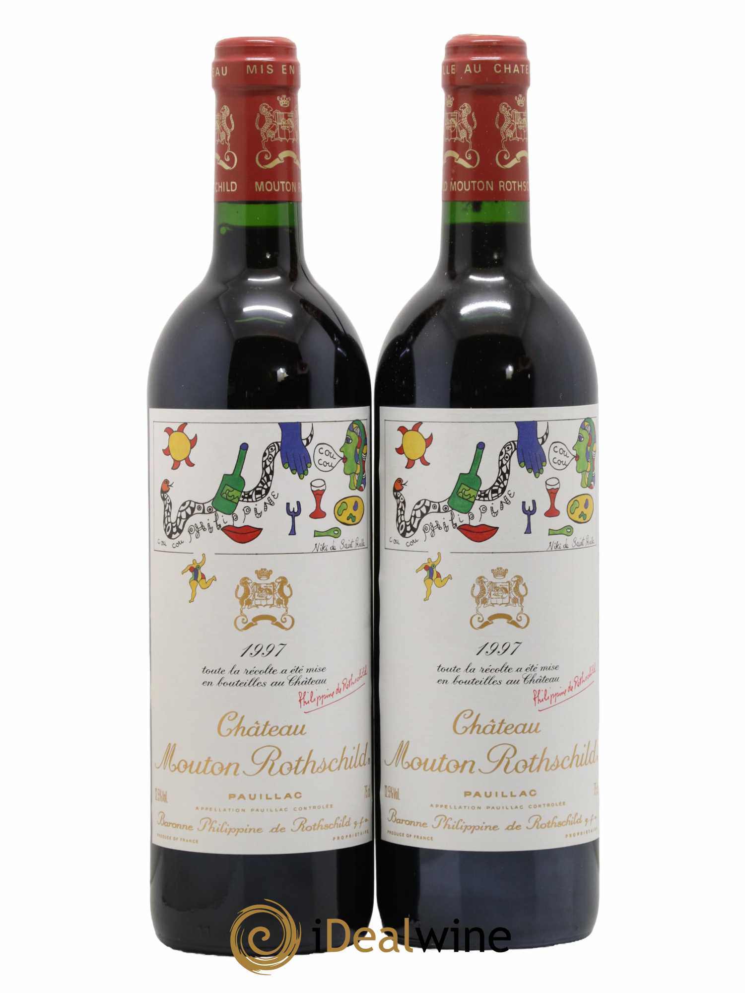 Château Mouton Rothschild 1er Grand Cru Classé 1997 - Lot de 2 bouteilles - 0