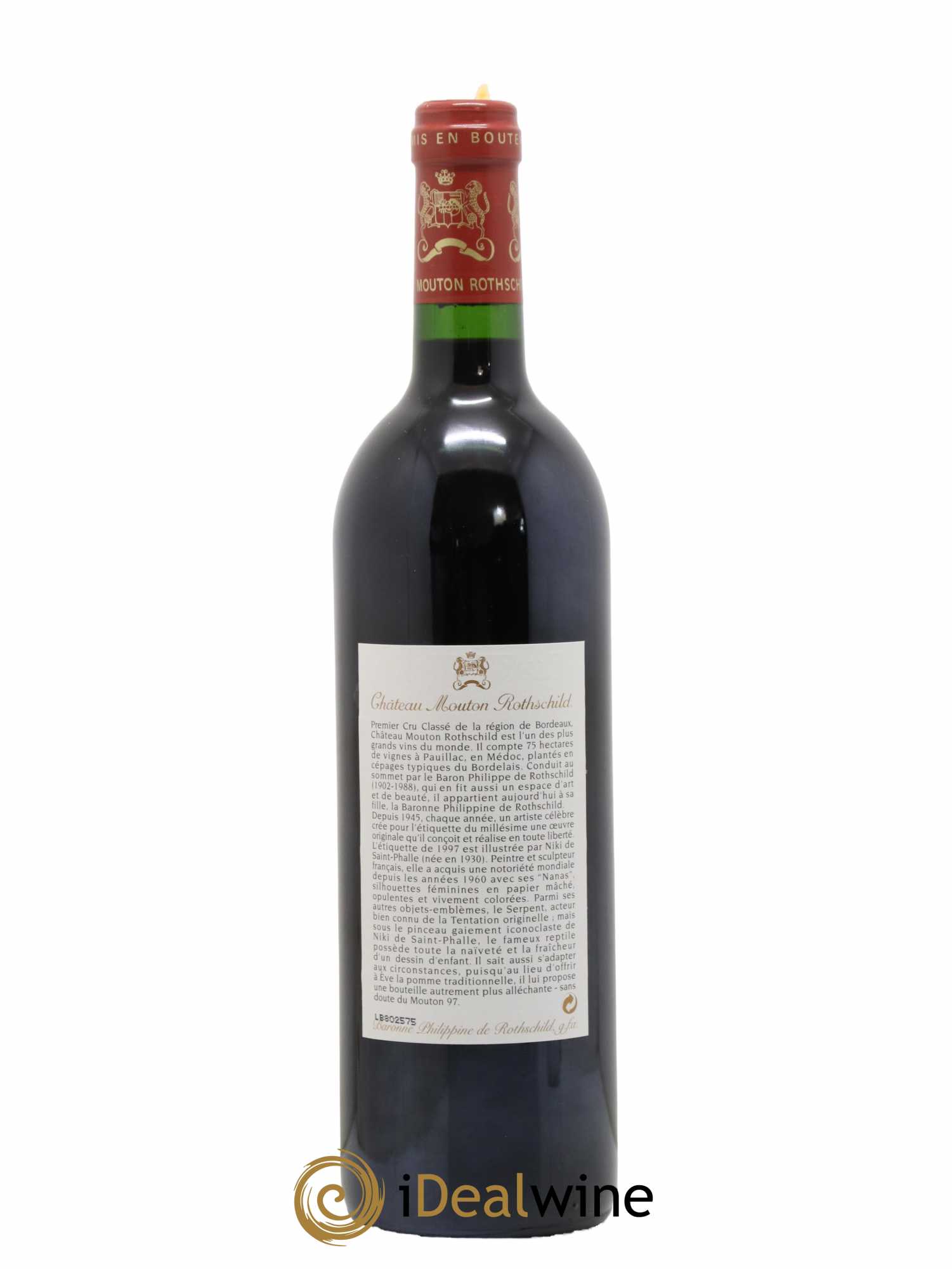 Château Mouton Rothschild 1er Grand Cru Classé 1997 - Lot de 1 bouteille - 1