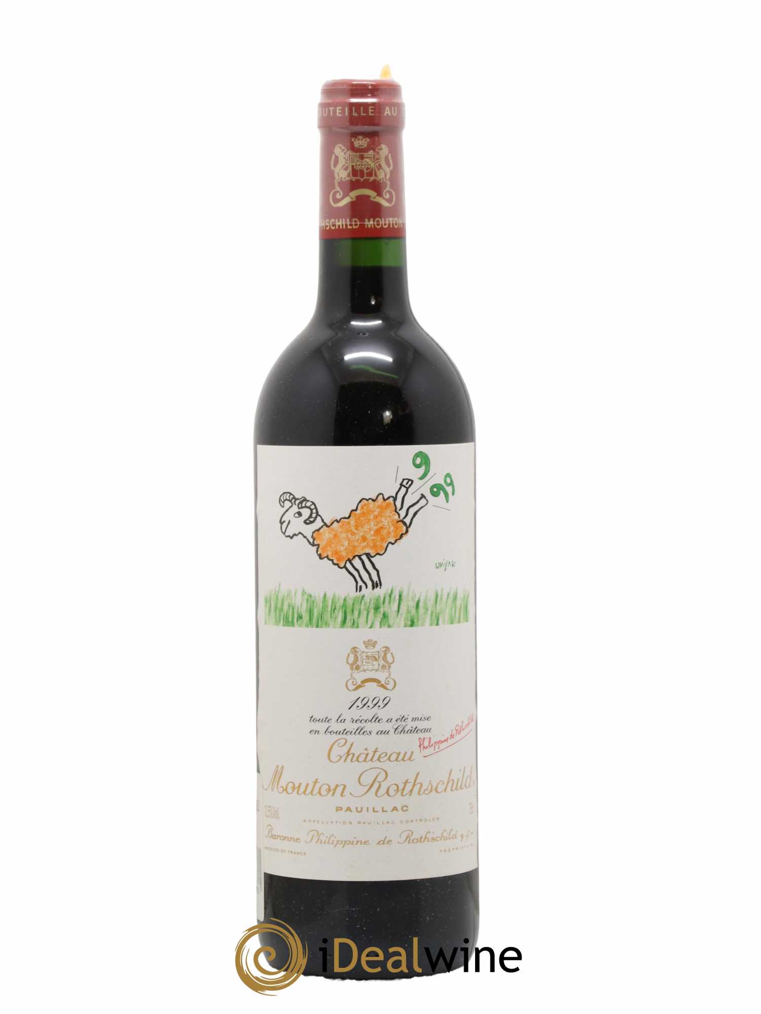 Château Mouton Rothschild 1er Grand Cru Classé 1999 - Lot de 1 bouteille - 0