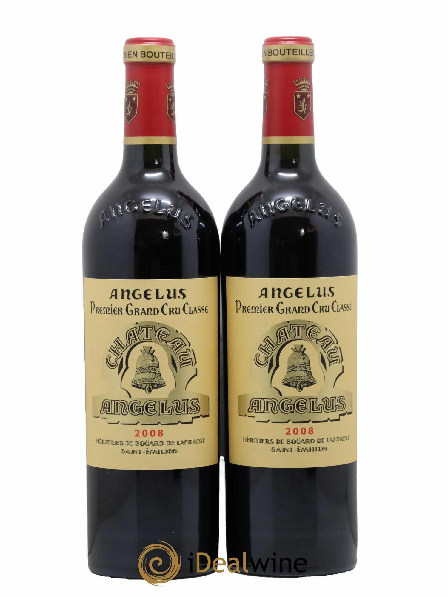 Château Angélus 1er Grand Cru Classé A 2008 - Lot de 2 bouteilles - 0