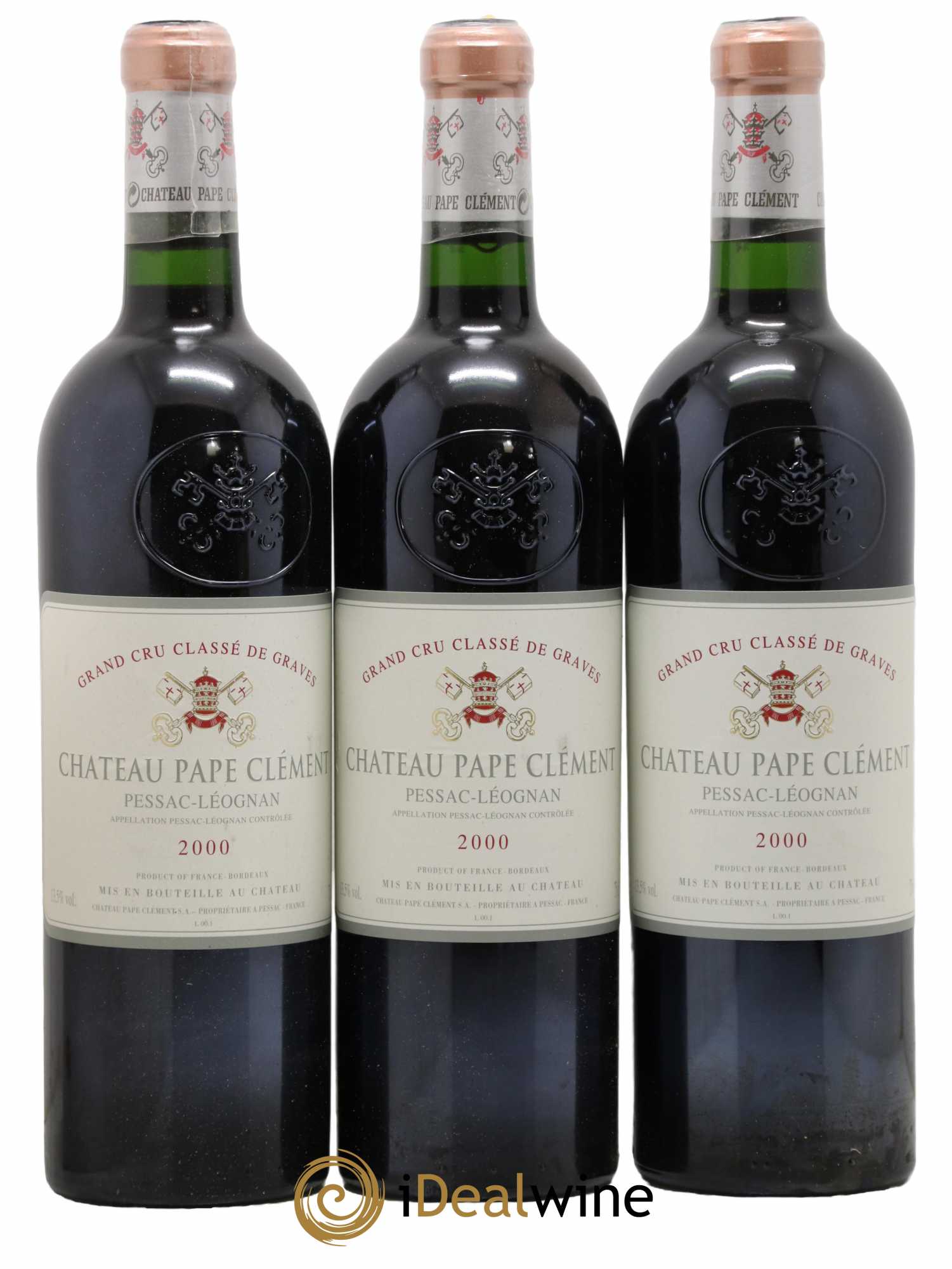Château Pape Clément Cru Classé de Graves 2000 - Lot de 3 bouteilles - 0