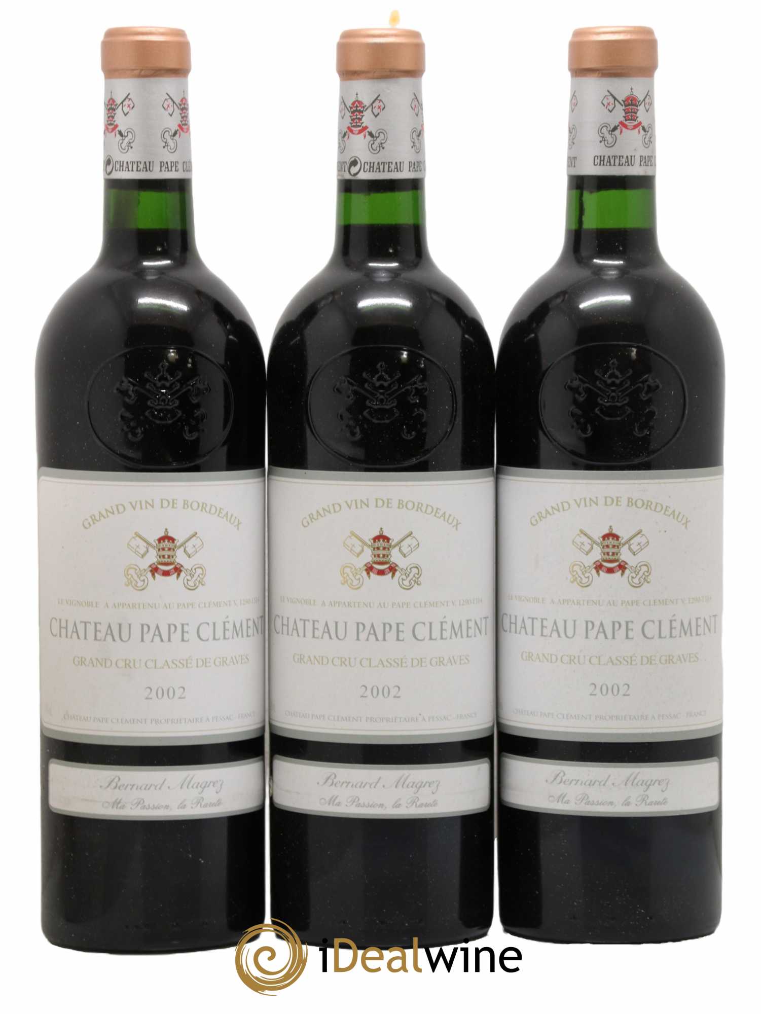 Château Pape Clément Cru Classé de Graves 2002 - Lot de 3 bouteilles - 0