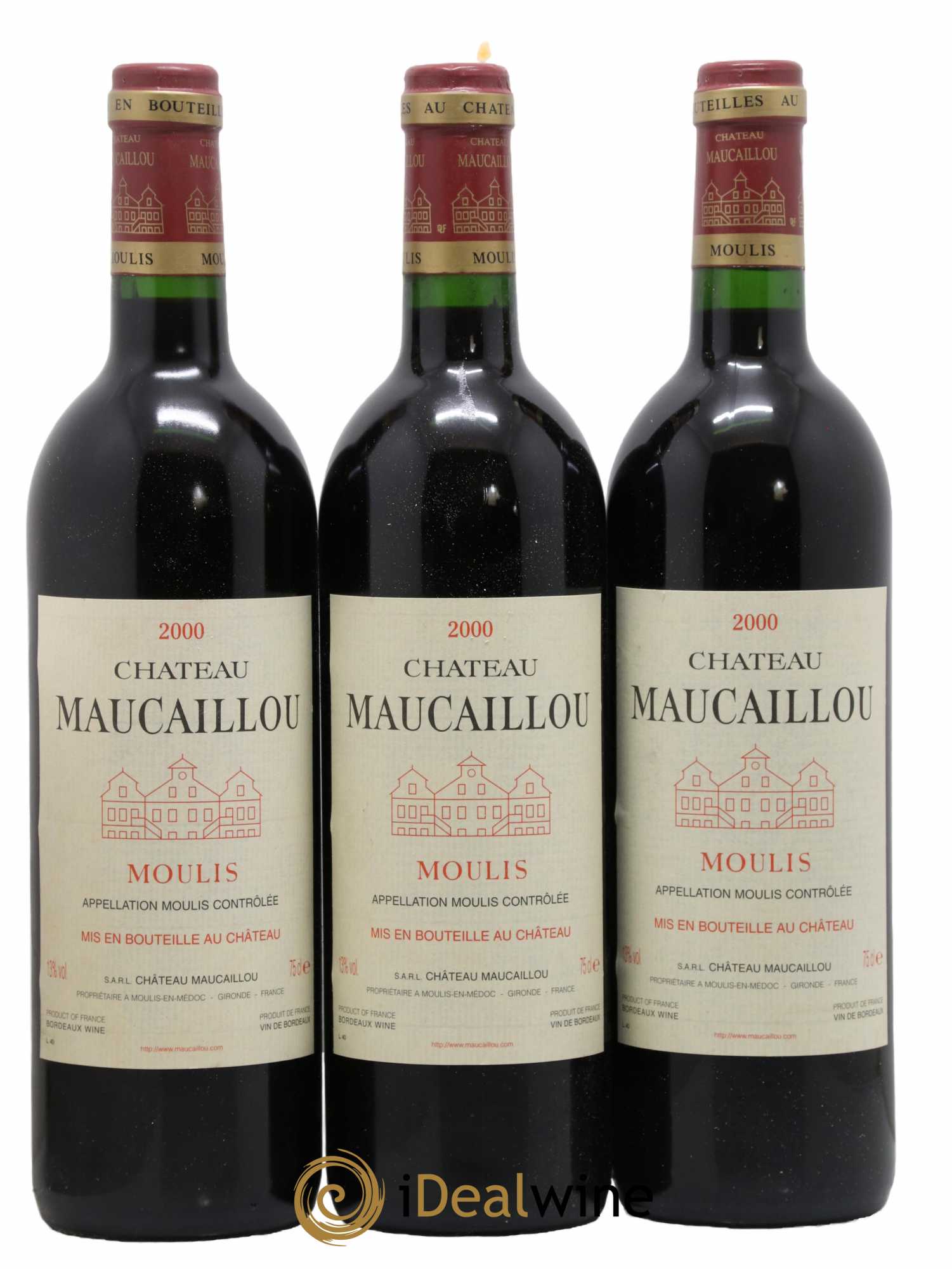 Château Maucaillou 2000 - Lot de 3 bouteilles - 0