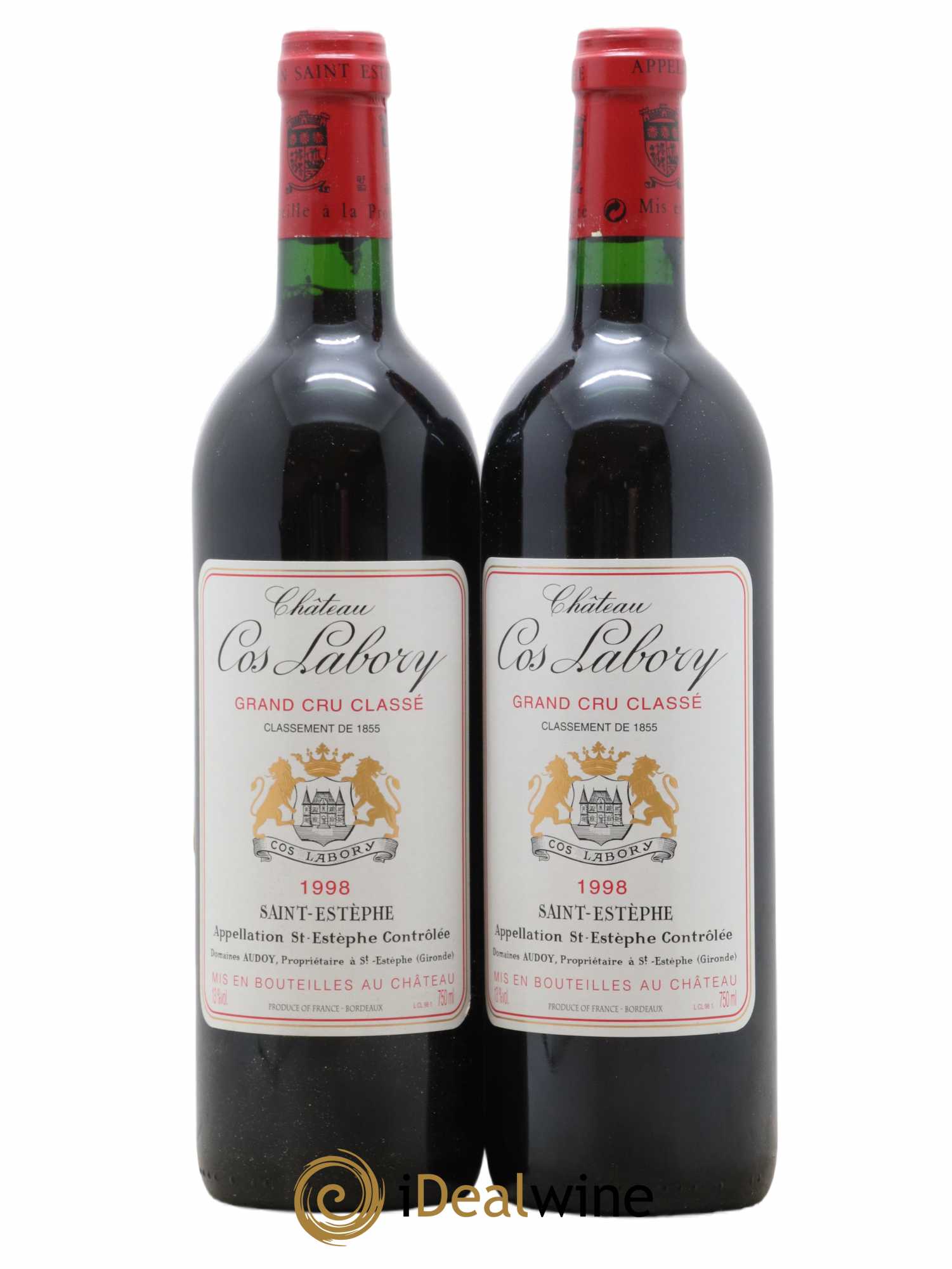 Château Cos Labory 5ème Grand Cru Classé 1998 - Lot de 2 bouteilles - 0