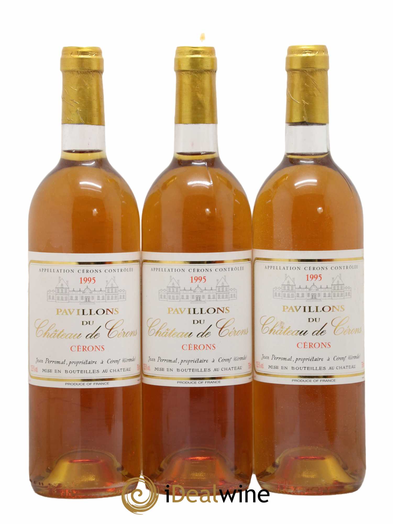 Cérons Pavillon Du Chateau De Cerons 1995 - Lotto di 3 bottiglie - 0