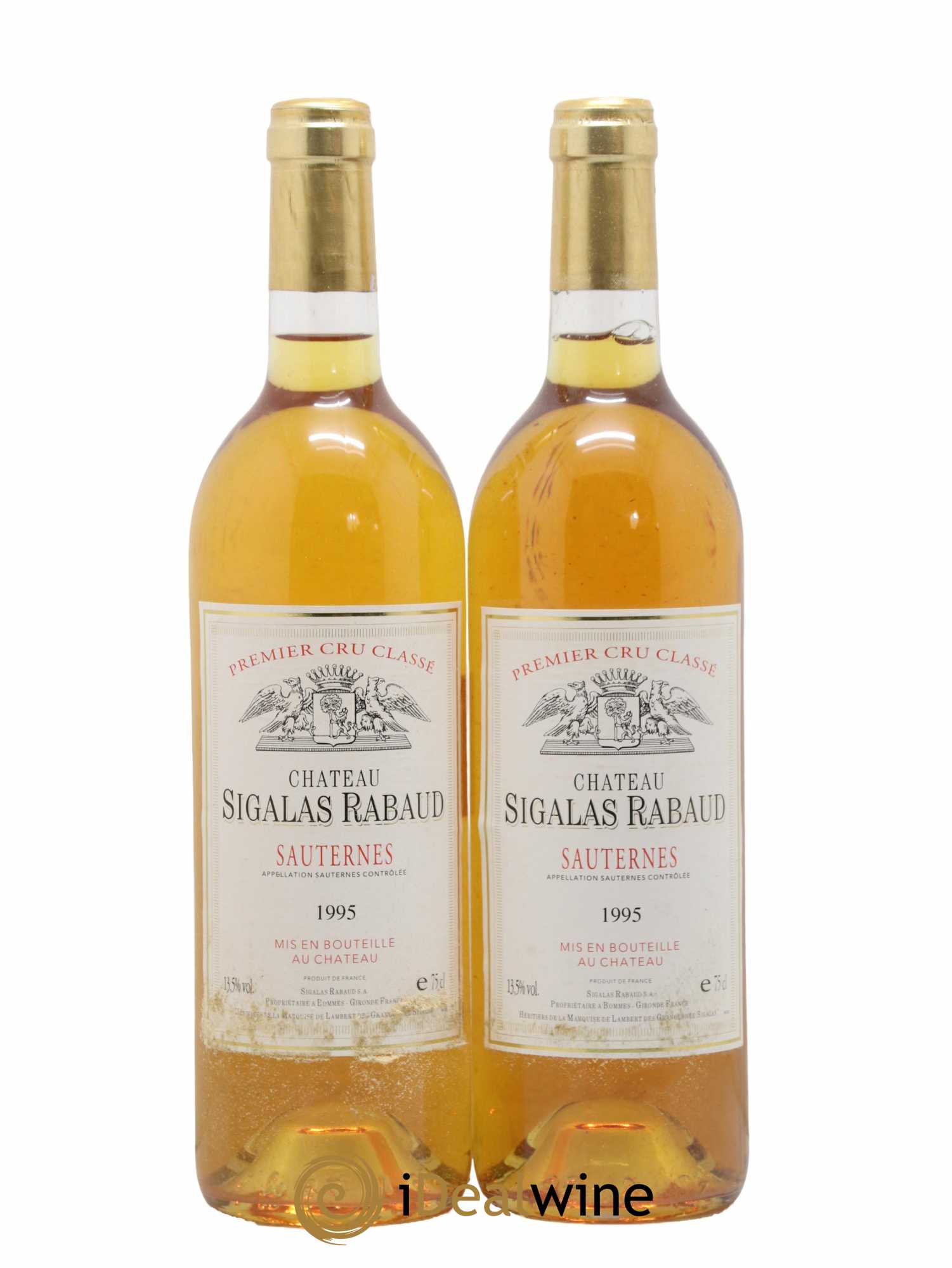 Château Sigalas Rabaud 1er Grand Cru Classé 1995 - Lotto di 2 bottiglie - 0
