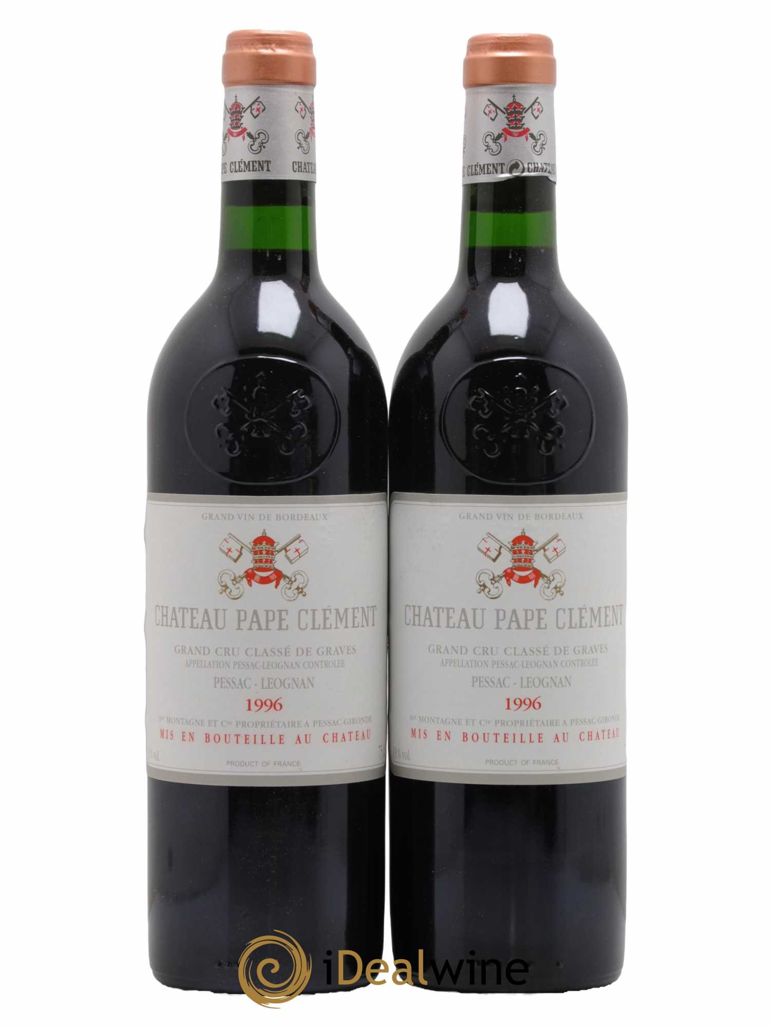 Château Pape Clément Cru Classé de Graves 1996 - Lot de 2 bouteilles - 0