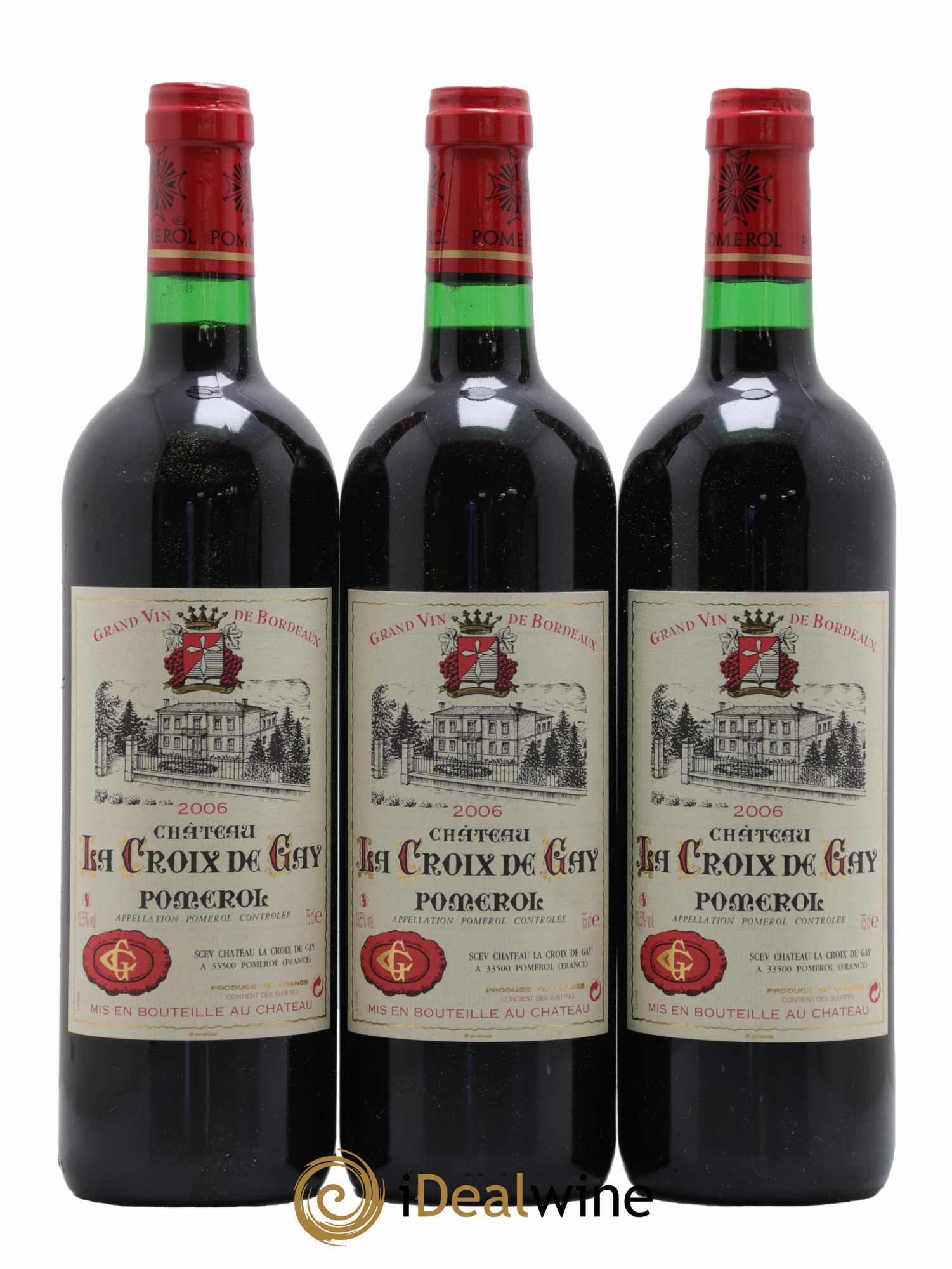 Château la Croix de Gay 2006 - Lot de 3 bouteilles - 0