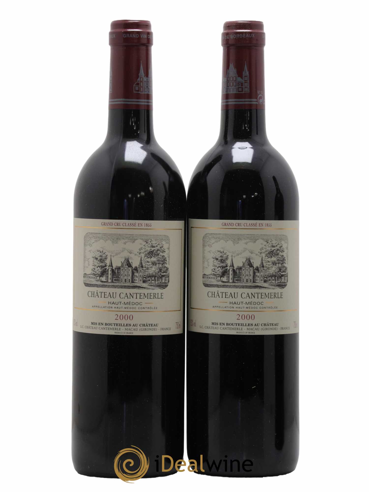 Château Cantemerle 5ème Grand Cru Classé 2000 - Lot de 2 bouteilles - 0