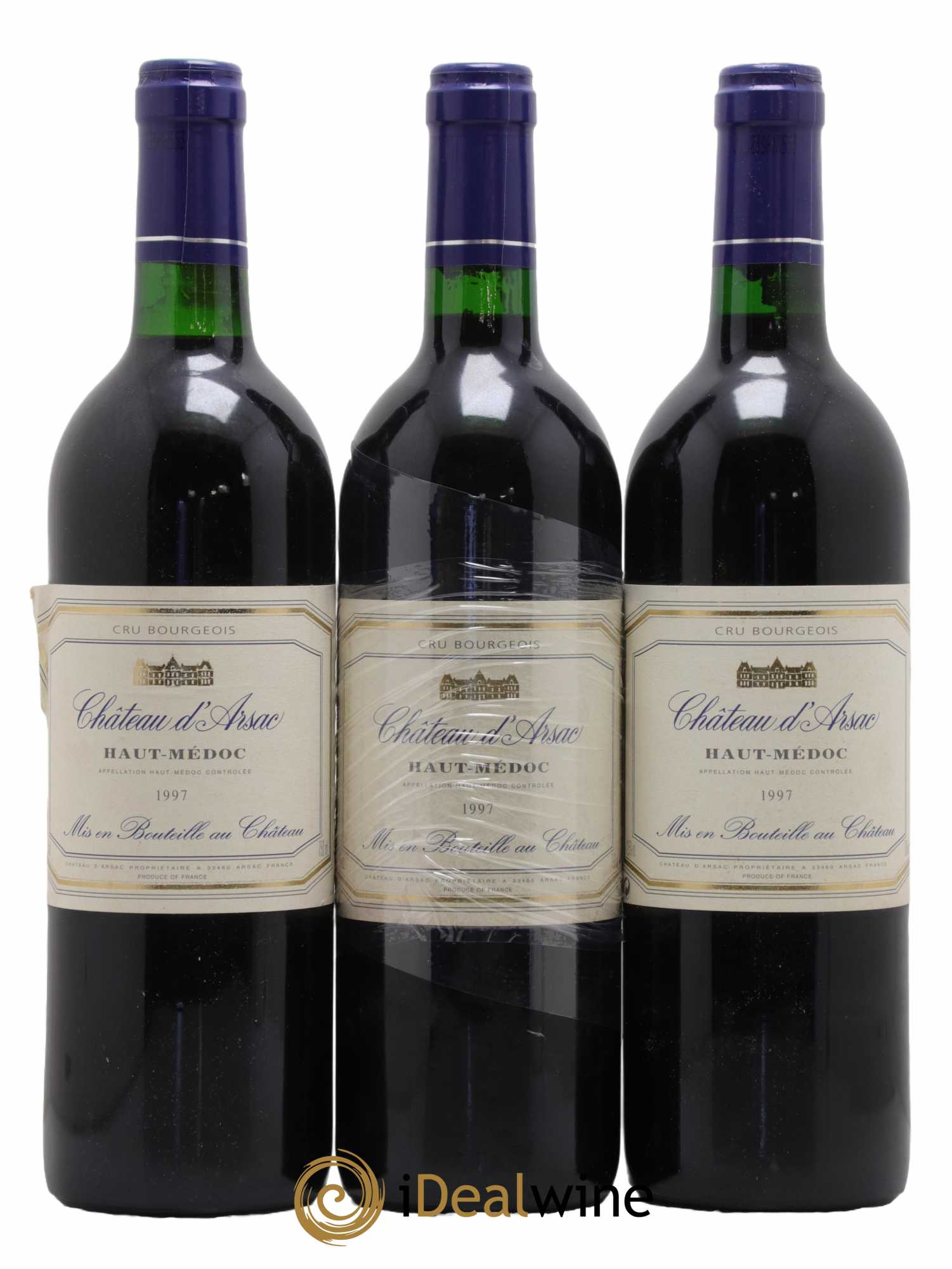 Château d' Arsac Cru Bourgeois 1997 - Lot de 3 bouteilles - 0