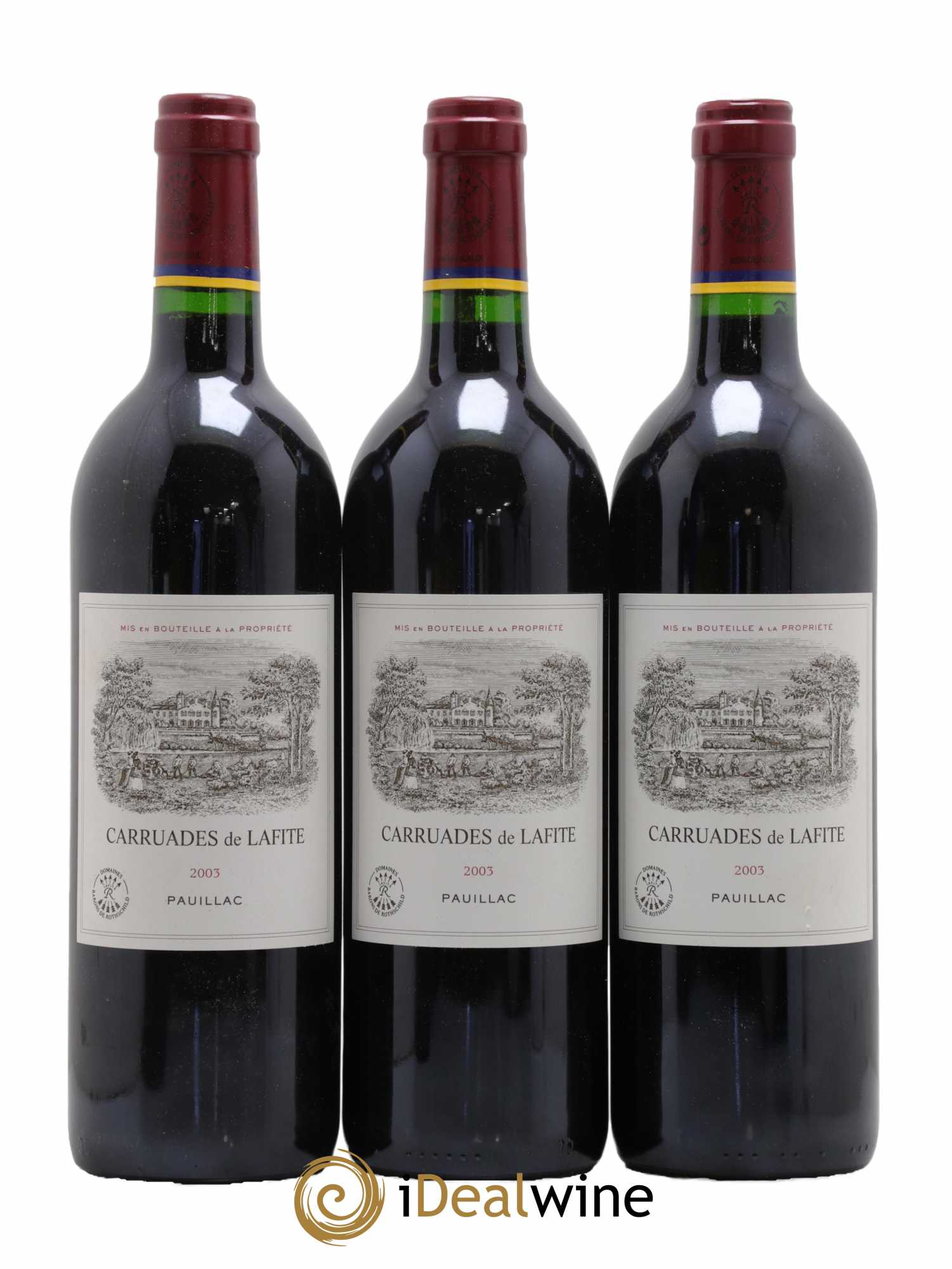 Carruades de Lafite Rothschild Second Vin 2003 - Lot de 3 bouteilles - 0