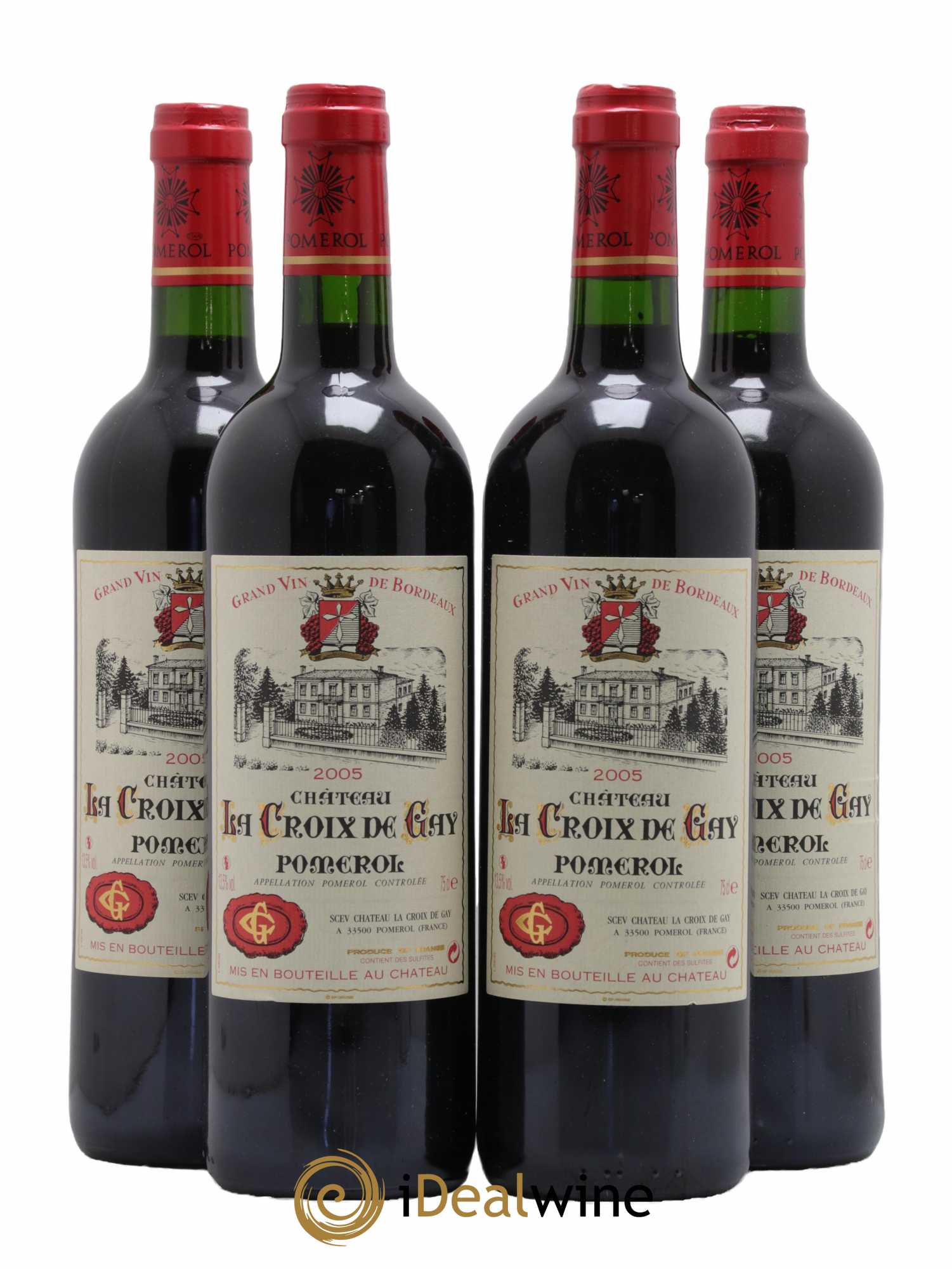 Château la Croix de Gay 2005 - Lot de 4 bouteilles - 0